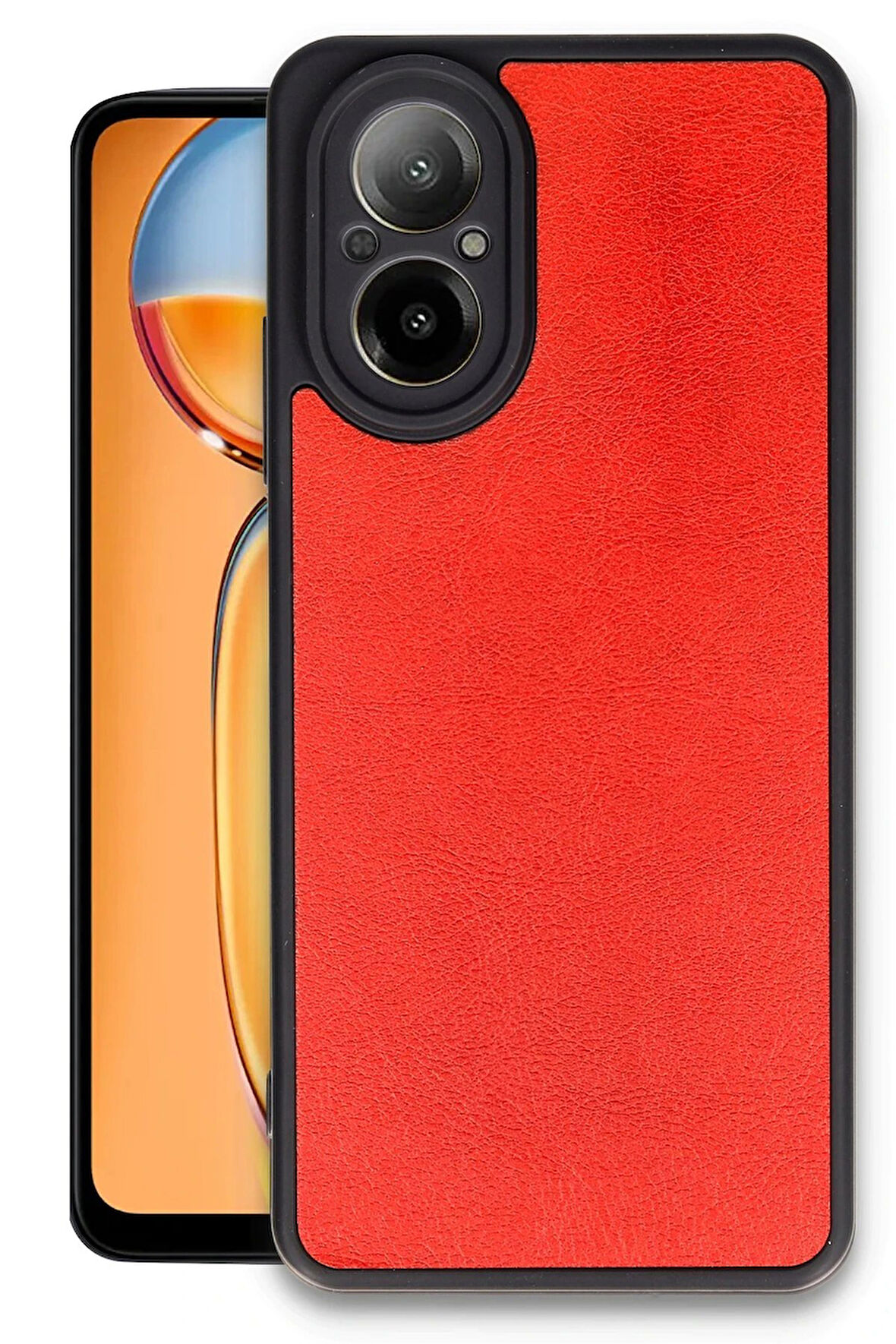 CPT50 Realme 12 Lite Kılıf Aras Deri Kapak - Kırmızı