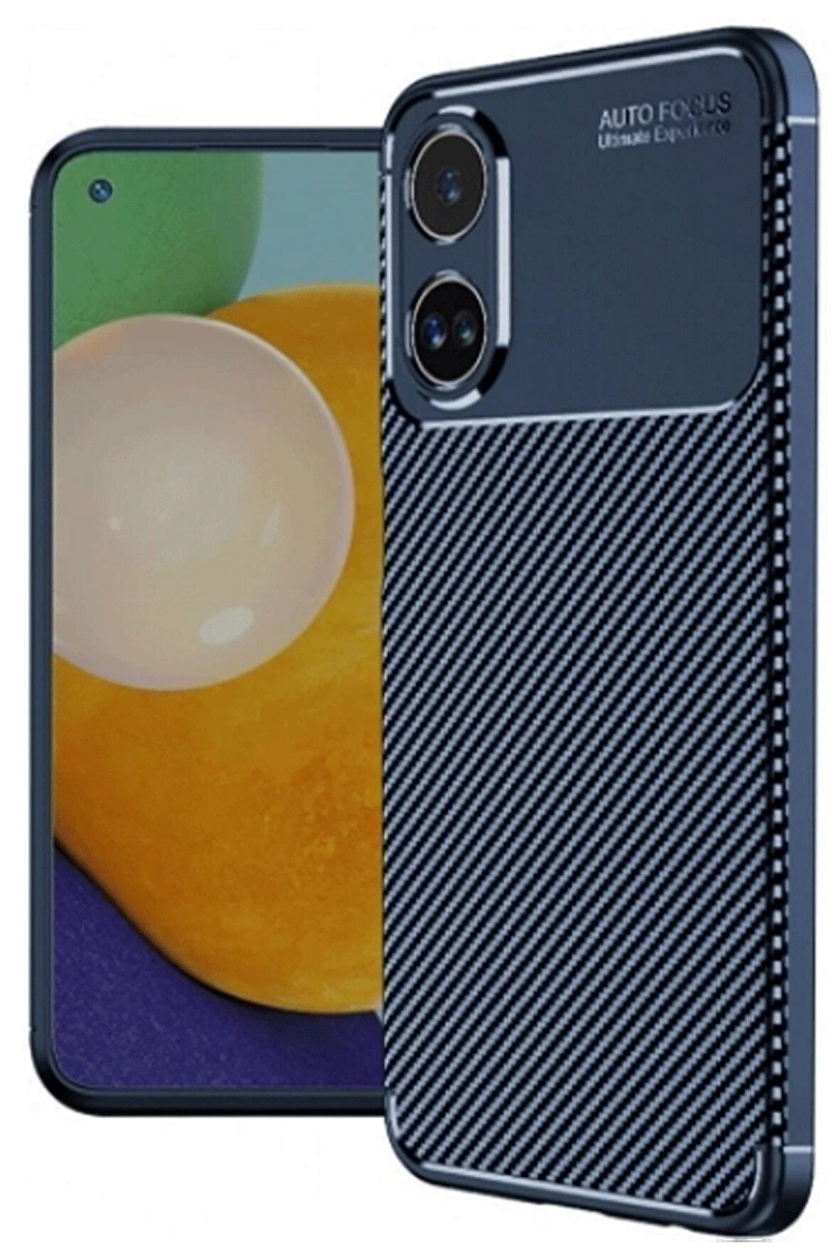 CPT50 Oppo A38 Kılıf Auto Focus Karbon Kapak - Lacivert