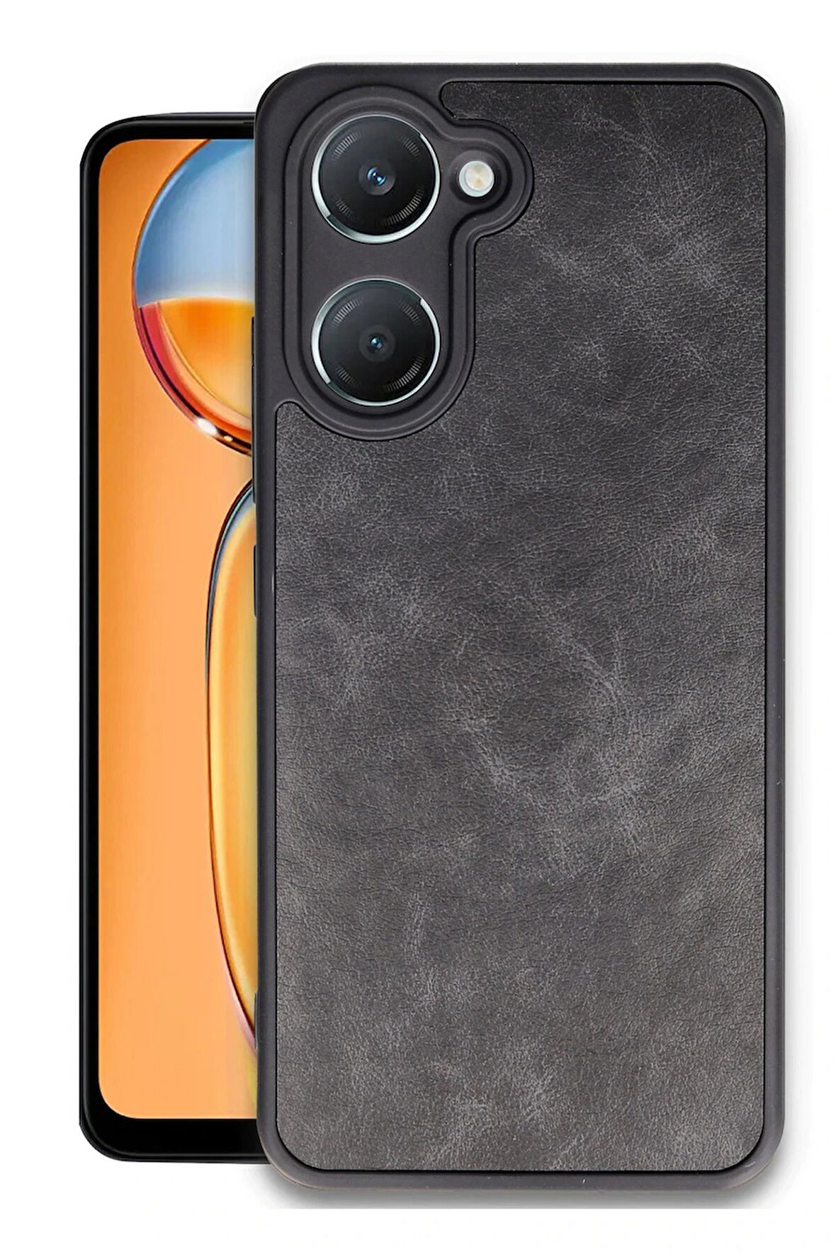 CPT50 Vivo Y18 Kılıf Aras Deri Kapak - Siyah