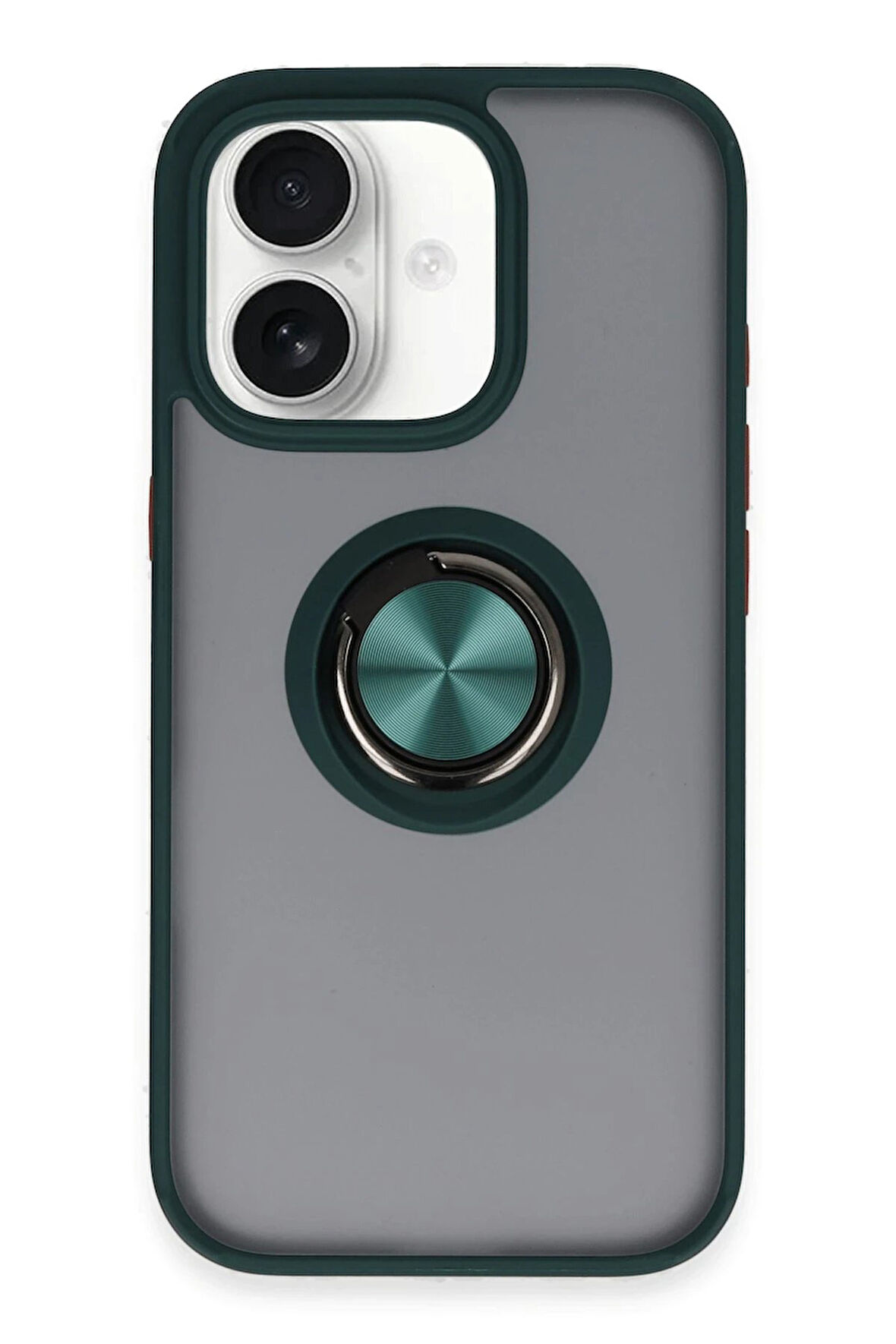 CPT50 iPhone 16 Kılıf Montreal Yüzüklü Silikon Kapak - Yeşil