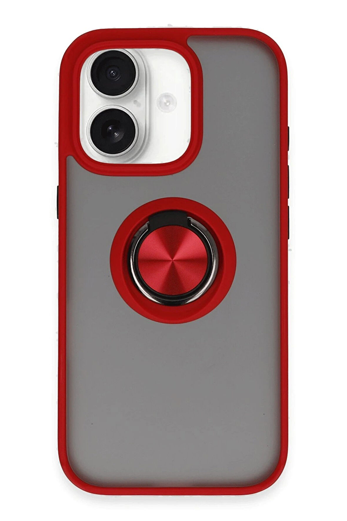 CPT50 iPhone 16 Kılıf Montreal Yüzüklü Silikon Kapak - Kırmızı