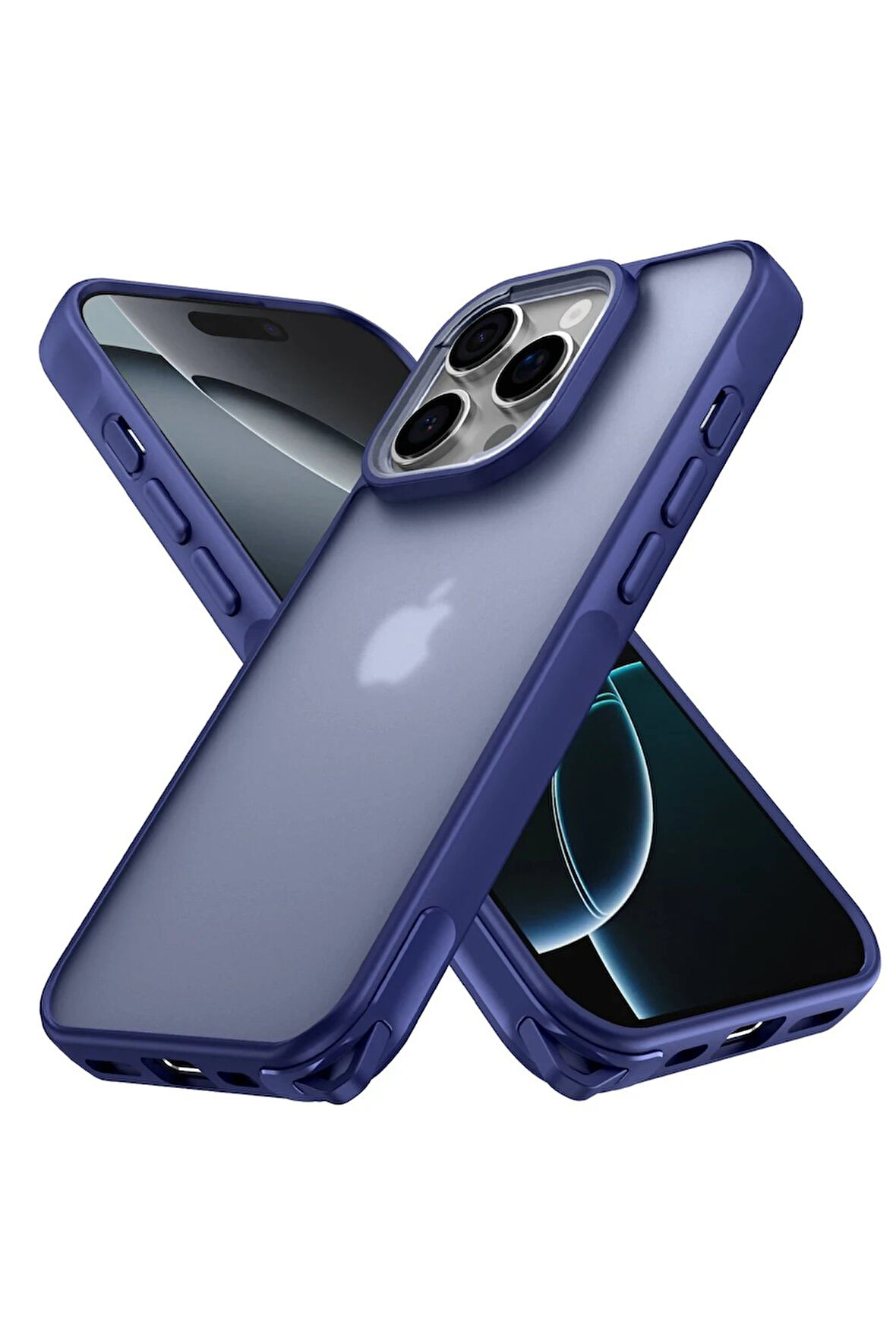 CPT50 iPhone 16 Pro Kılıf Elegant Kapak - Lacivert