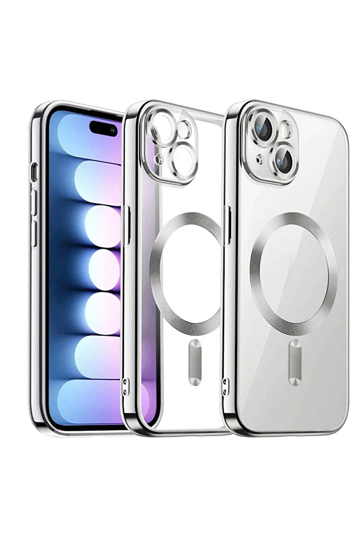 CPT50 iPhone 13 Kılıf Kross Magneticsafe Kapak - Titan Gri