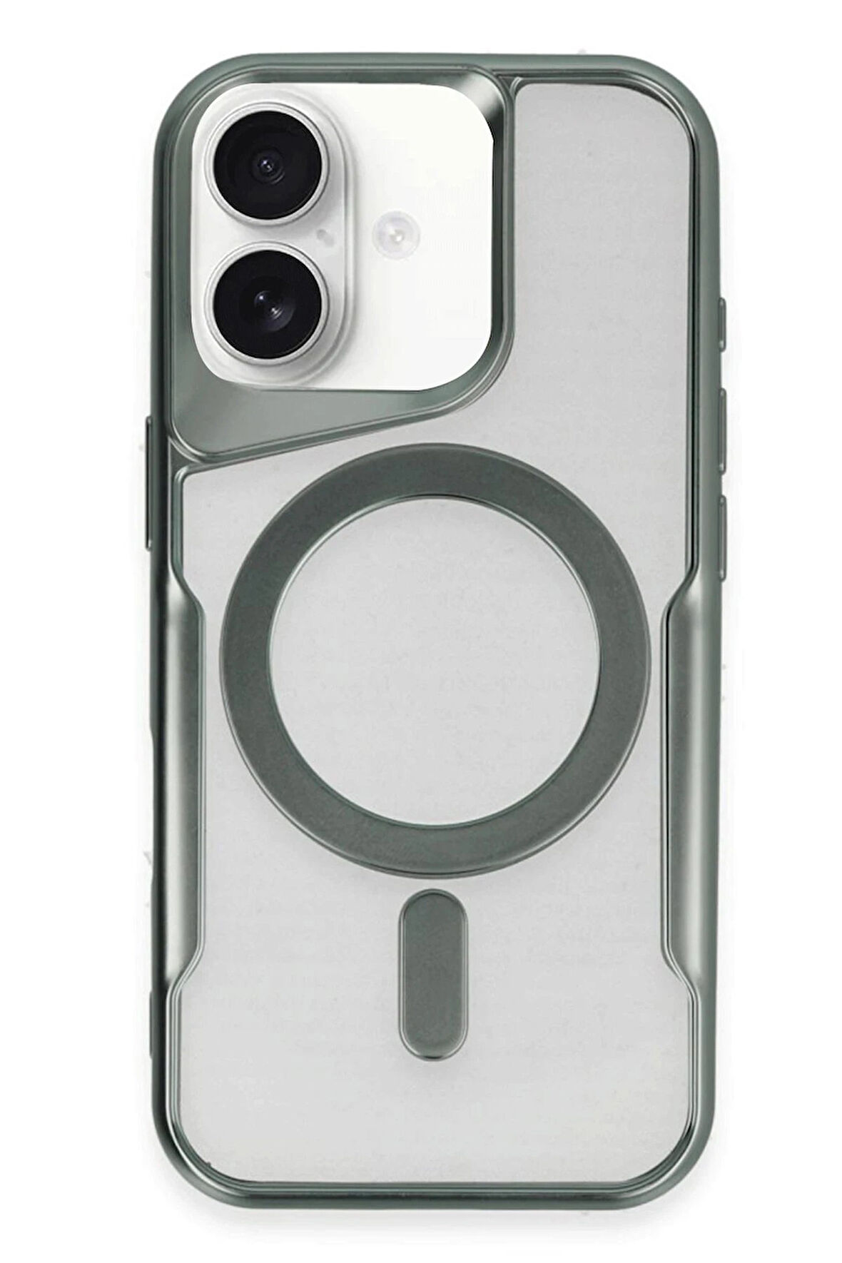 CPT50 iPhone 16 Kılıf Boyi Magsafe Silikon Kapak - Yeşil