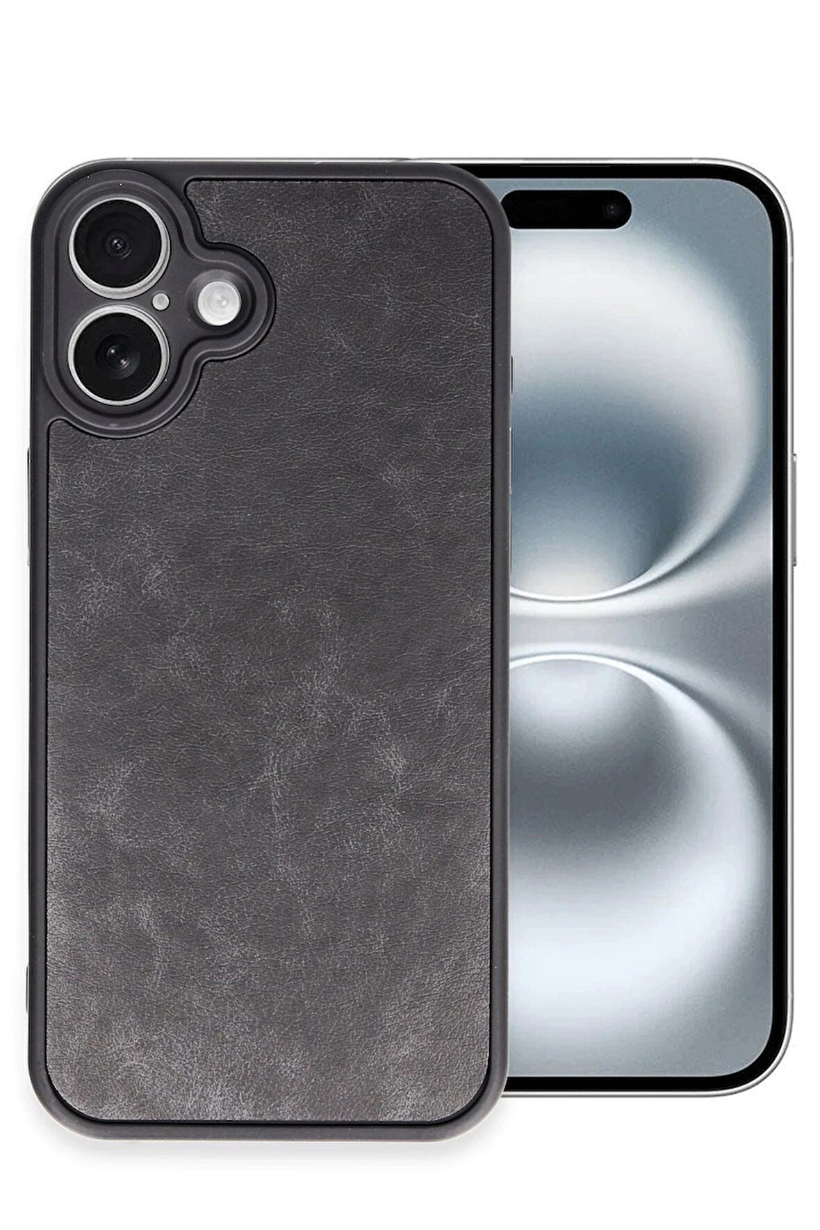 CPT50 iPhone 16 Plus Kılıf Aras Deri Kapak - Siyah