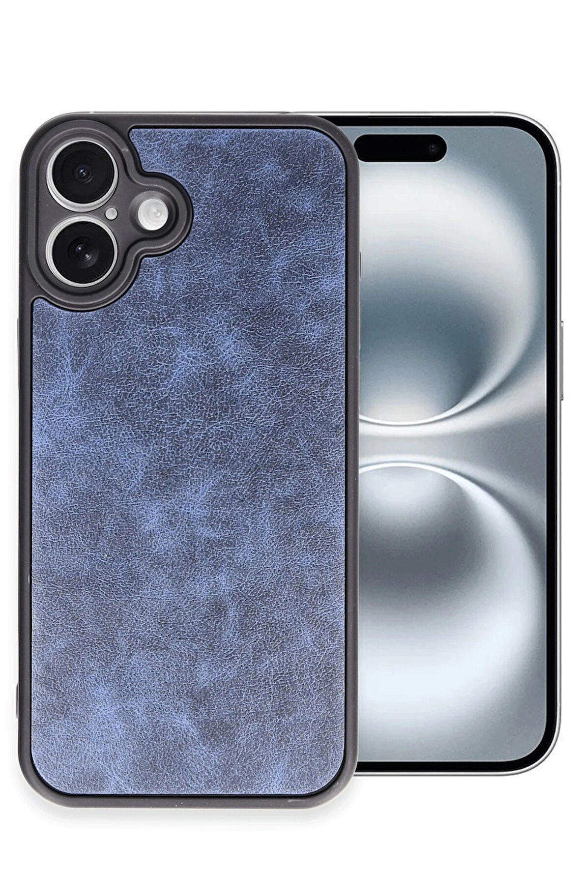 CPT50 iPhone 16 Plus Kılıf Aras Deri Kapak - Lacivert