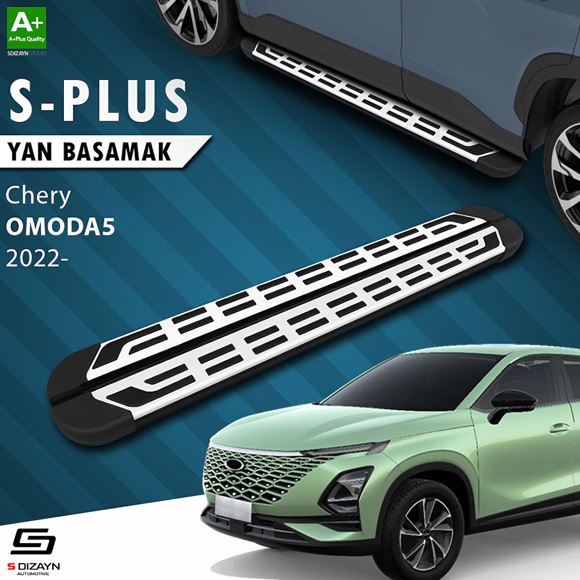 S-Dizayn Chery Omoda5 S-Plus Gri Yan Basamak 183 Cm 2022 Üzeri A+ Kalite