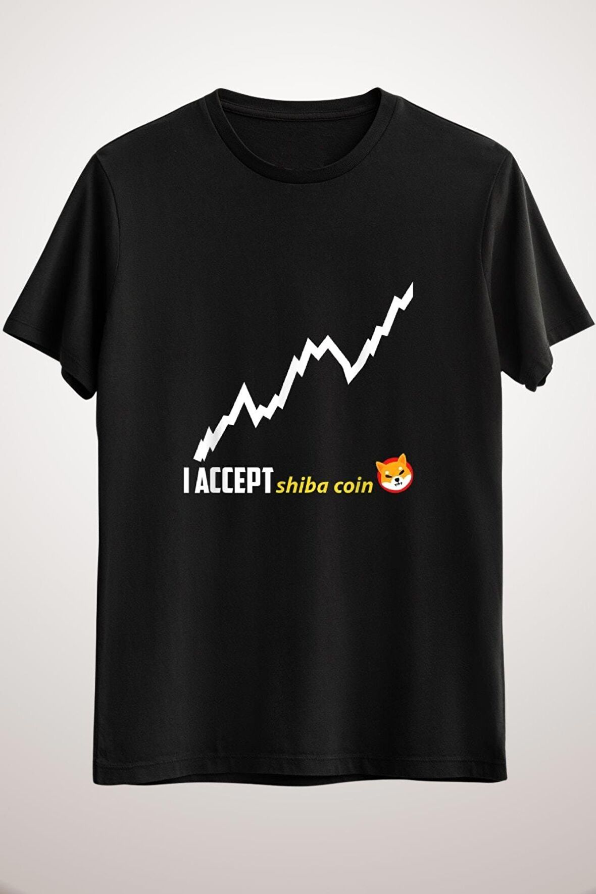 Unisex Siyah Accept Shiba Coin Millionaire Digital Cryptocurrency Humor Long Sleeve T-shirt