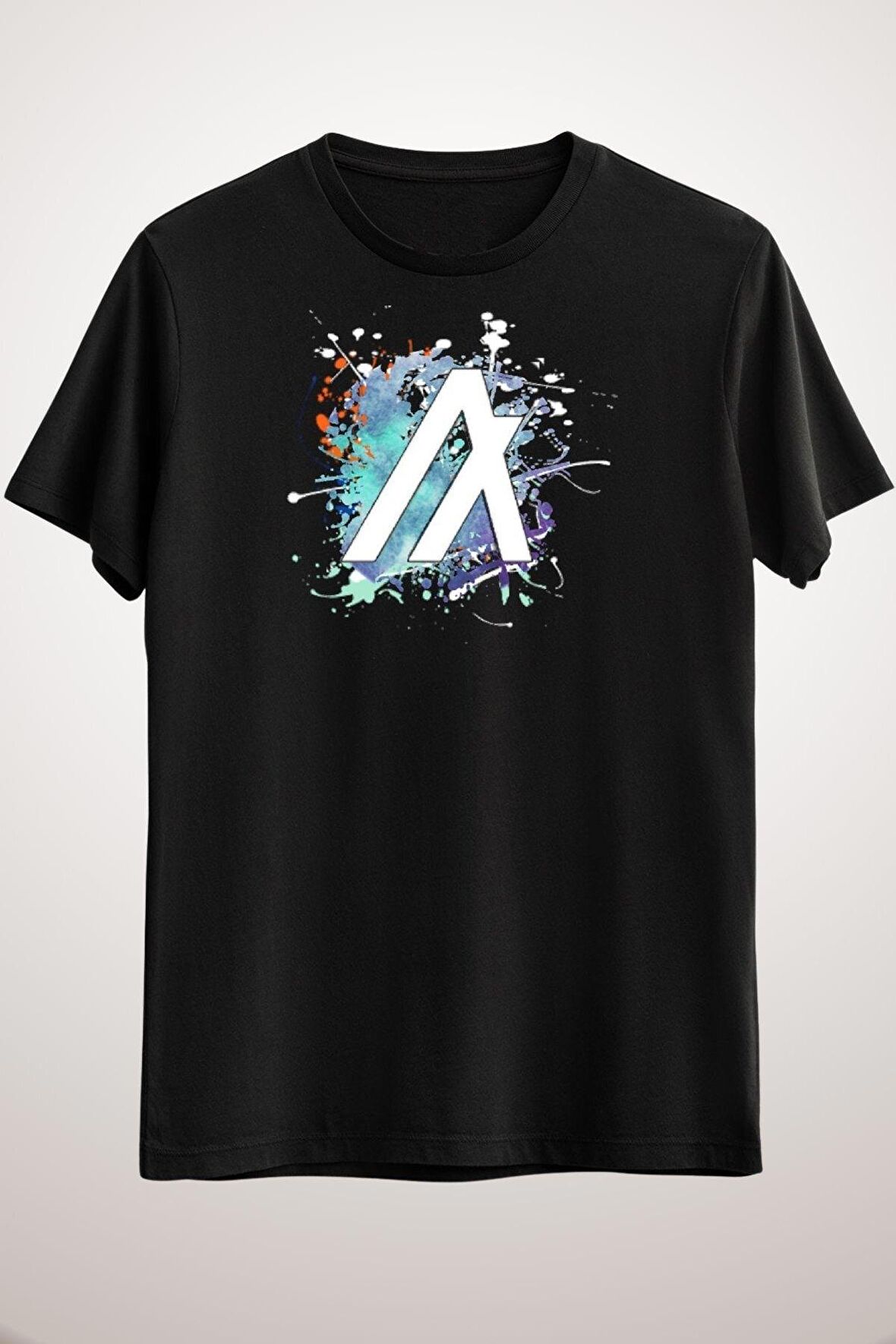 Unisex Siyah Algorand Artsy Classic T-shirt