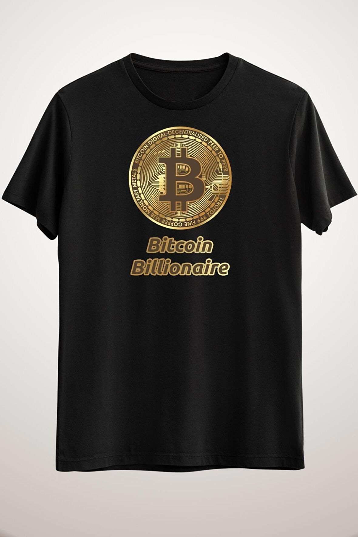 Unisex Siyah Bitcoin Classic T-shirt