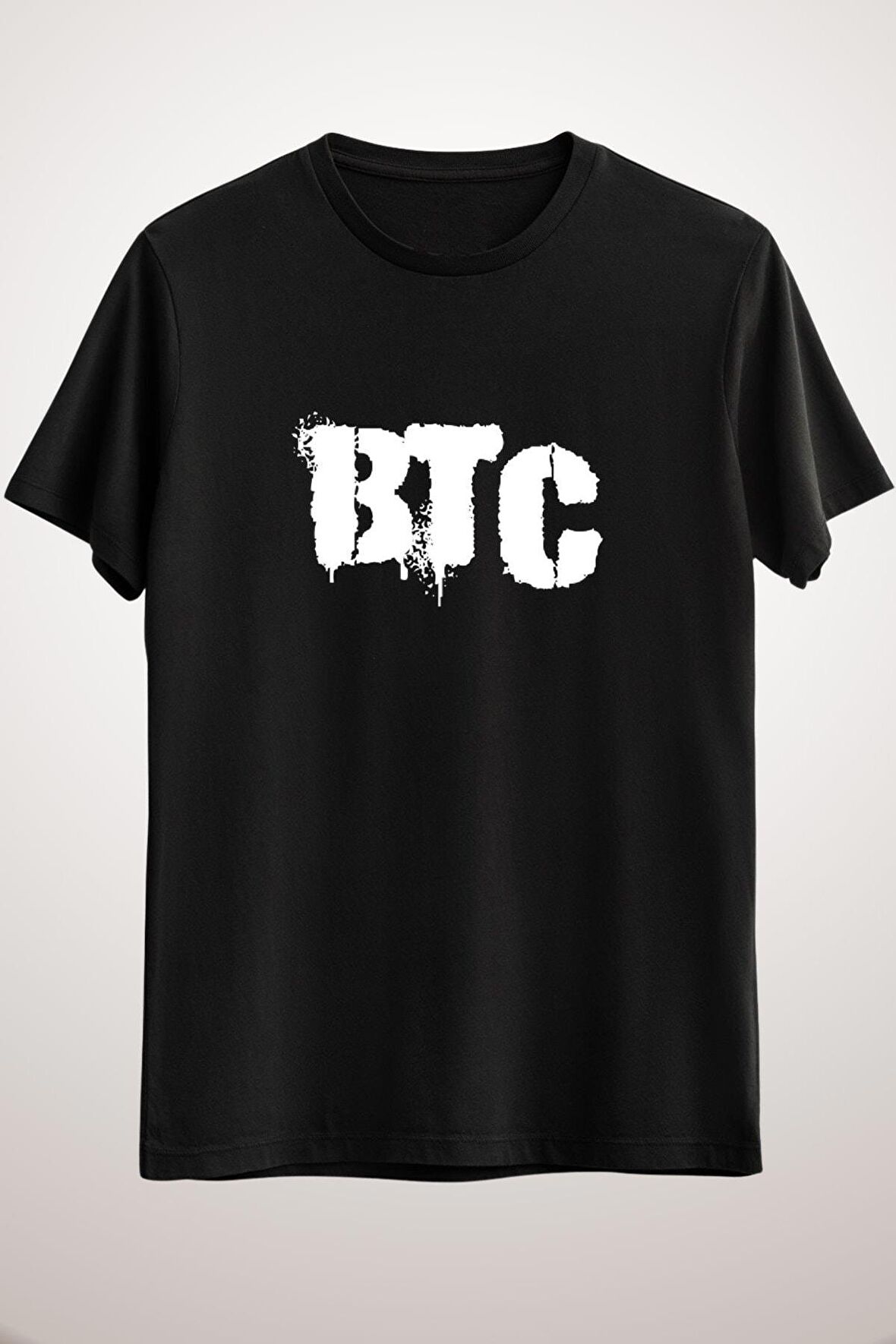 Unisex Siyah Bitcoin Crypto Currency T-shirt Essential T-shirt
