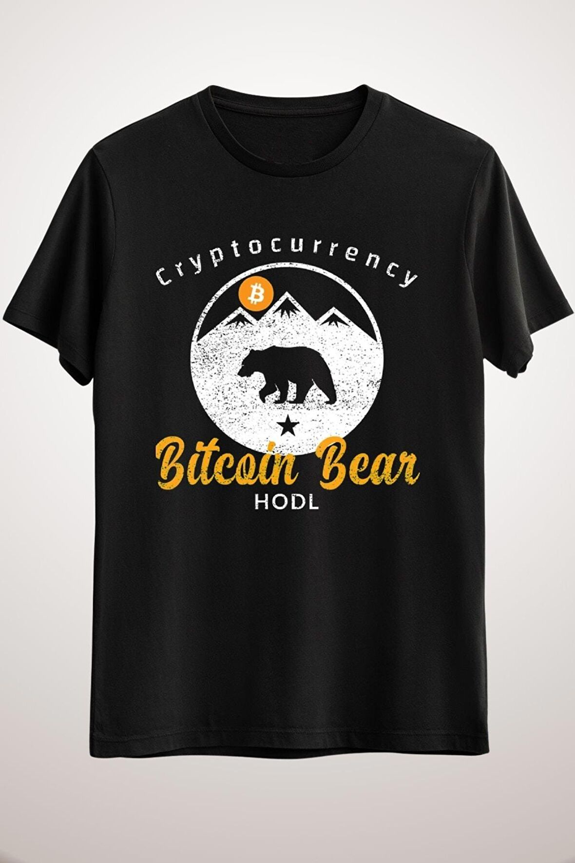 Unisex Siyah Bitcoin Cryptocurrency Bear Classic . Essential T-shirt