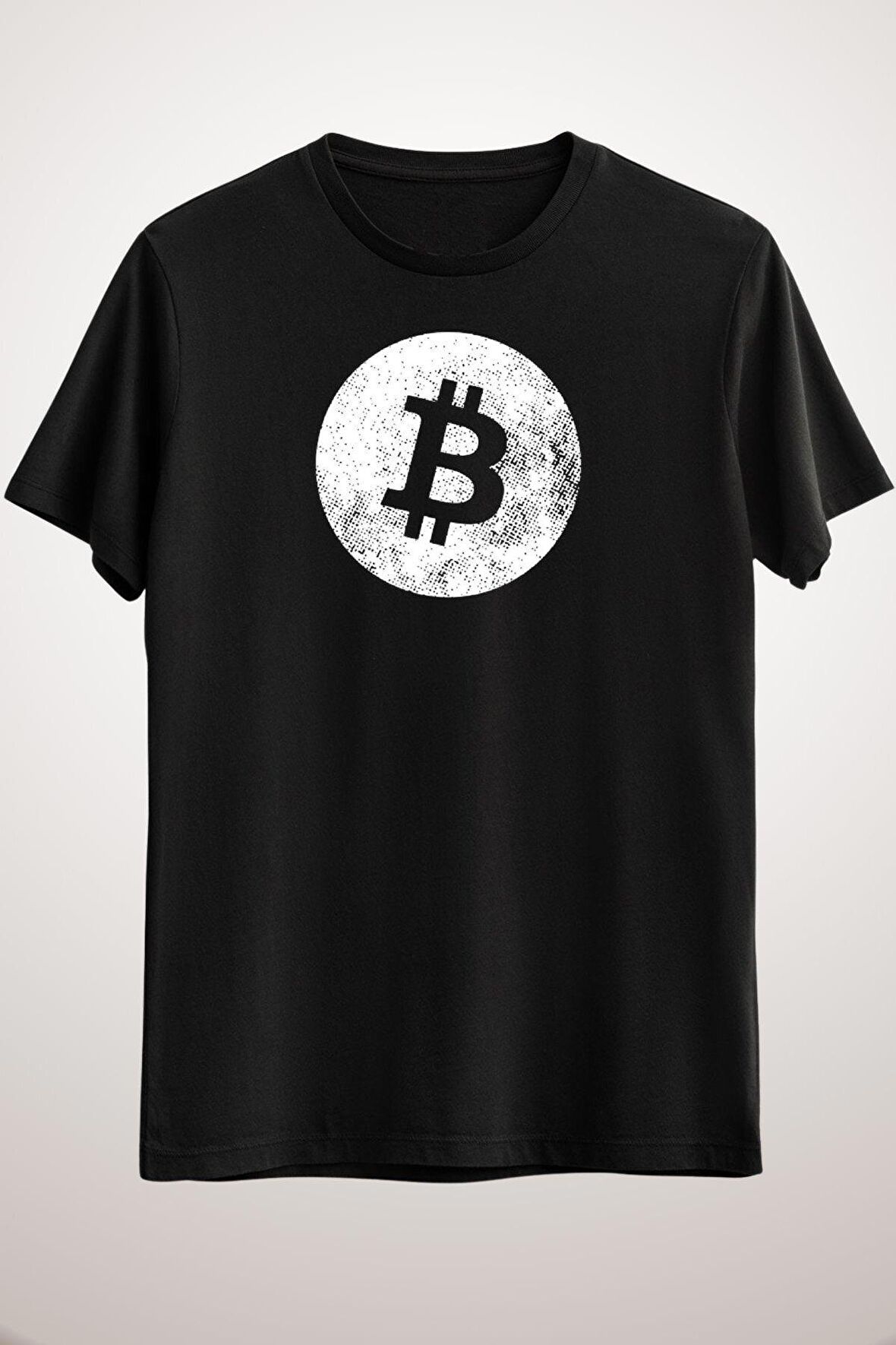 Unisex Siyah Bitcoin Essential T-shirt