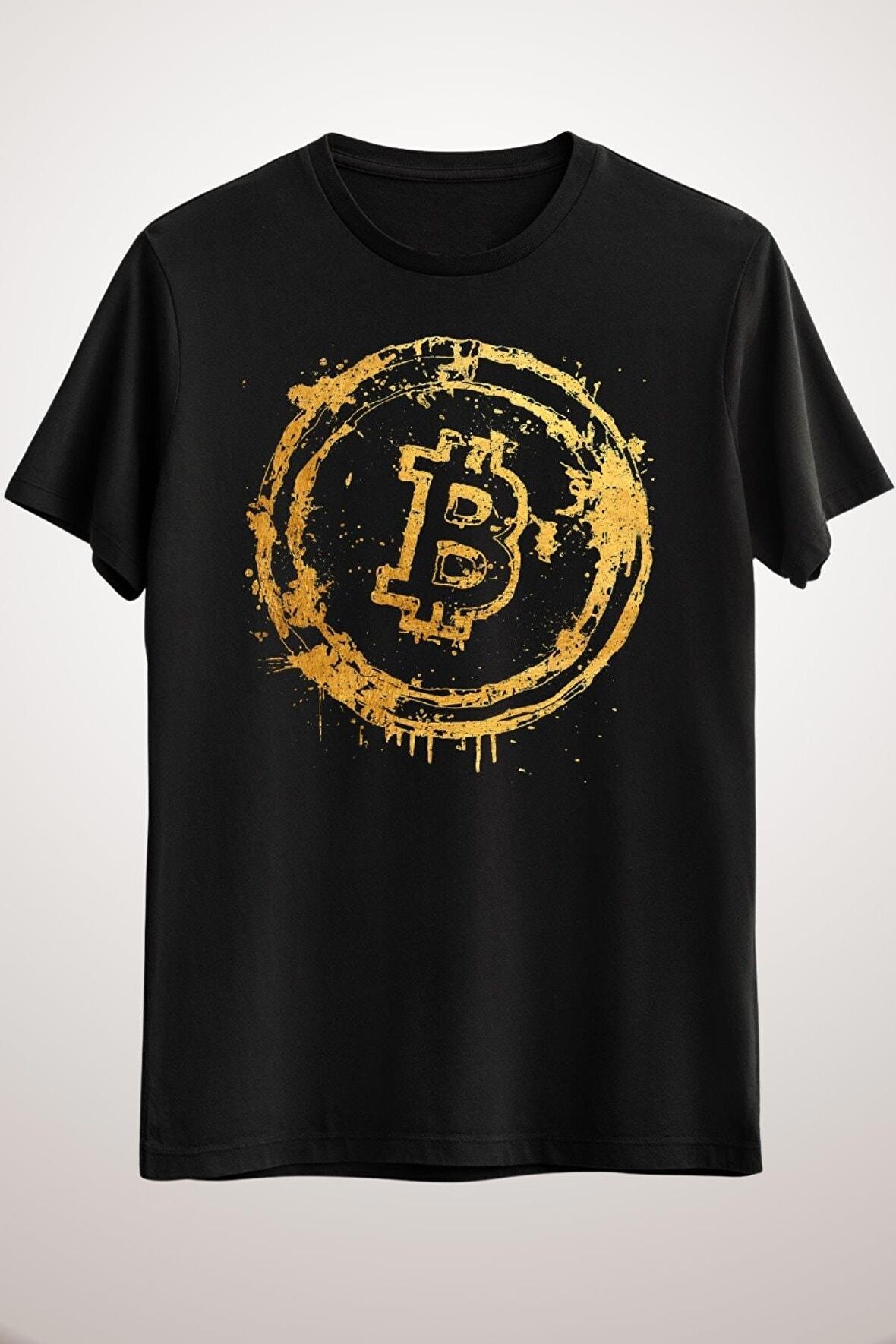 Unisex Siyah Bitcoin Gold Essential T-shirt