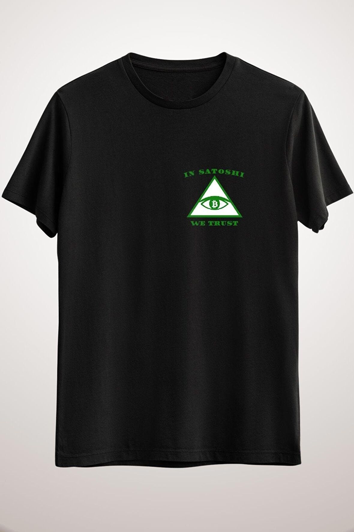 Unisex Siyah Bitcoin In Satoshi Nakamoto We Trust Cryptocurrency Essential T-shirt