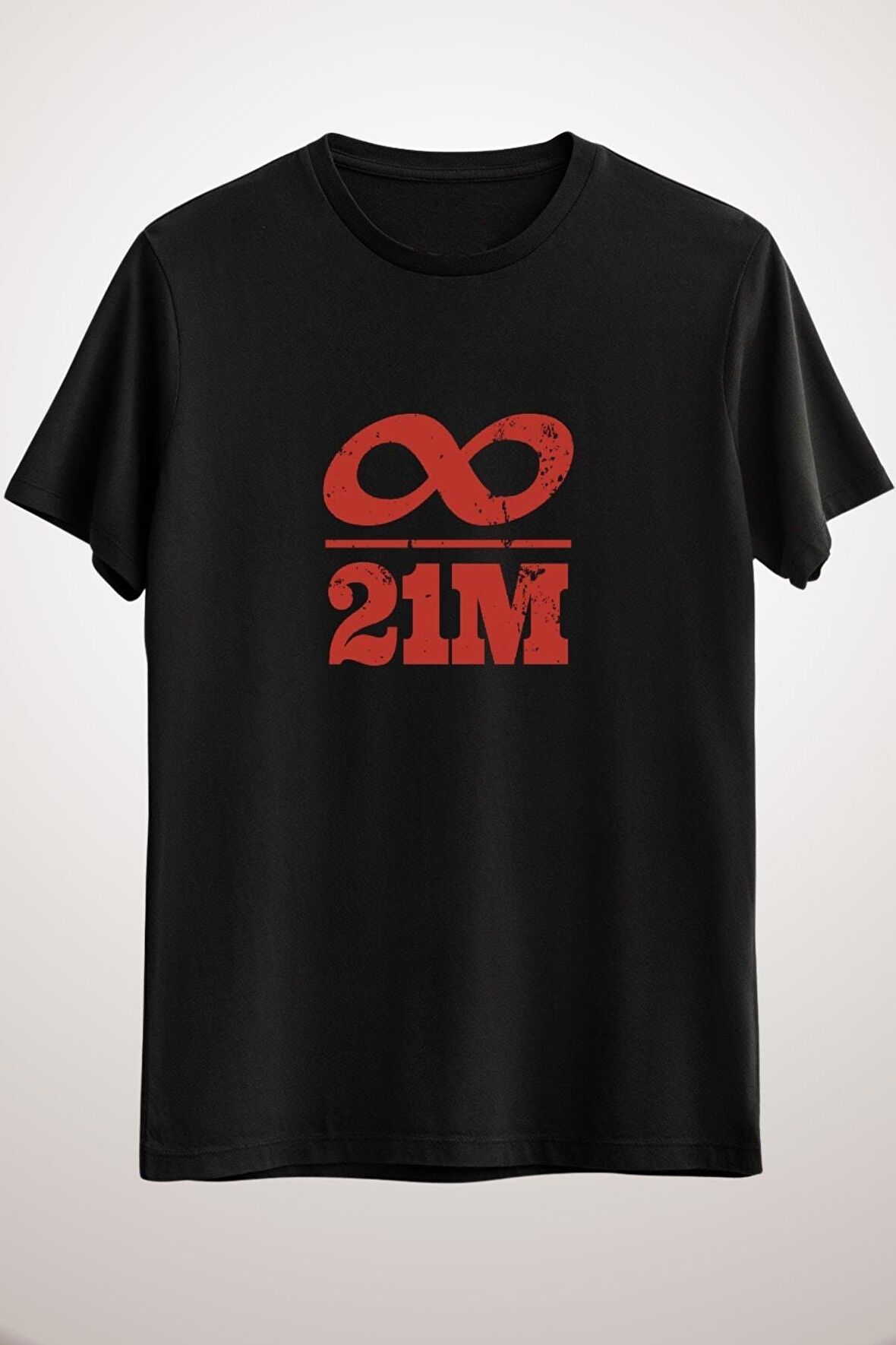 Unisex Siyah Bitcoin Infinity Divided By 21 Million Essential T-shirt