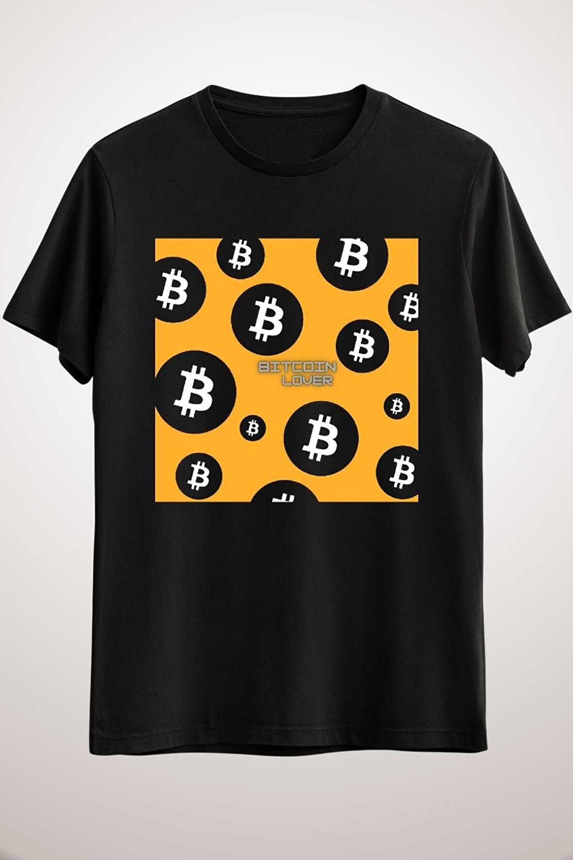 Unisex Siyah Bitcoin Lover Classic T-shirt