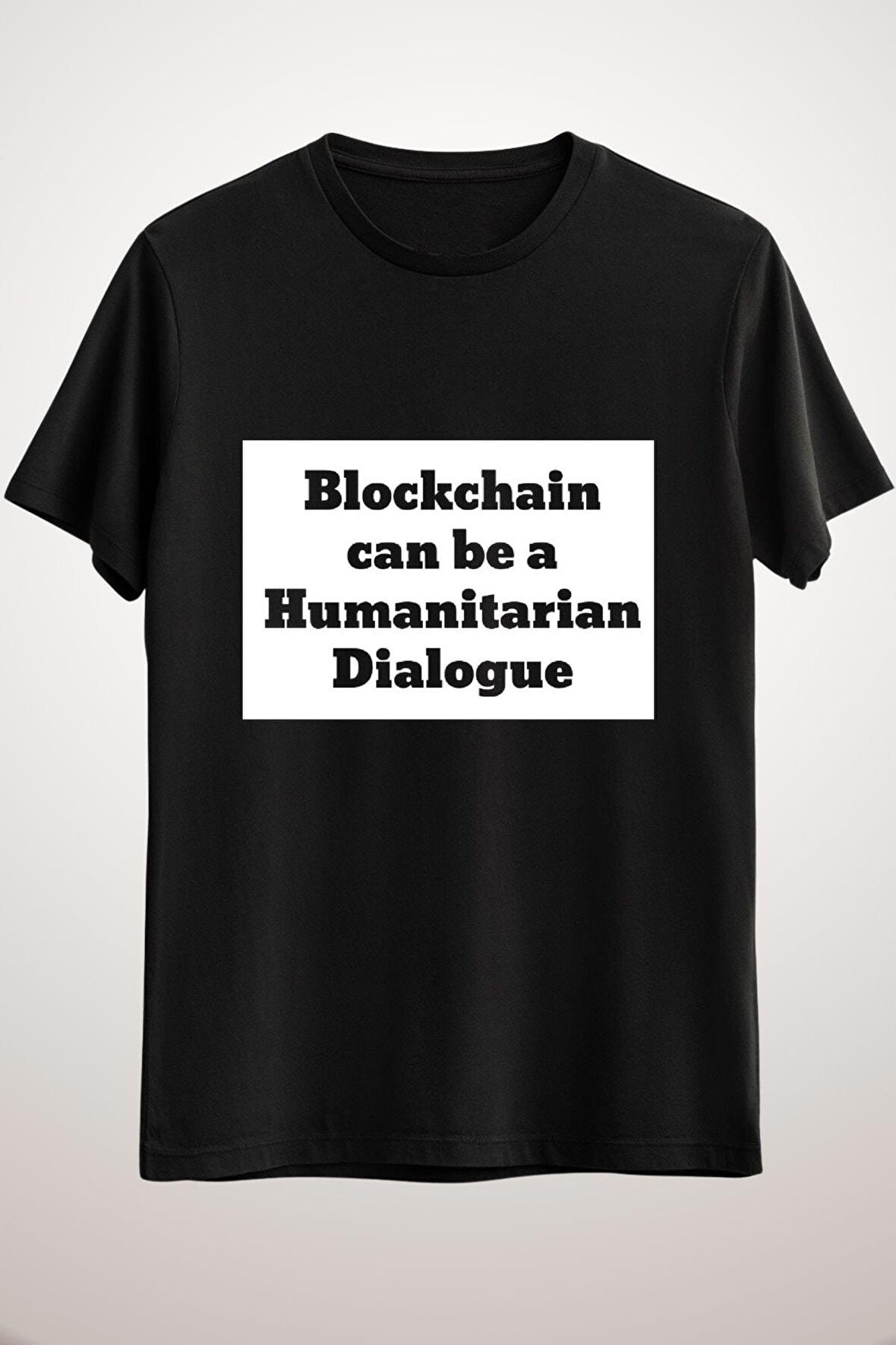 Unisex Siyah Blockchain Can Be A Humanitarian Dialogue Classic T-shirt