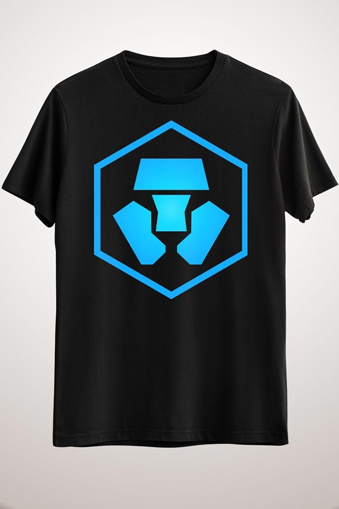 Unisex Siyah Crypto Com Essential T-shirt