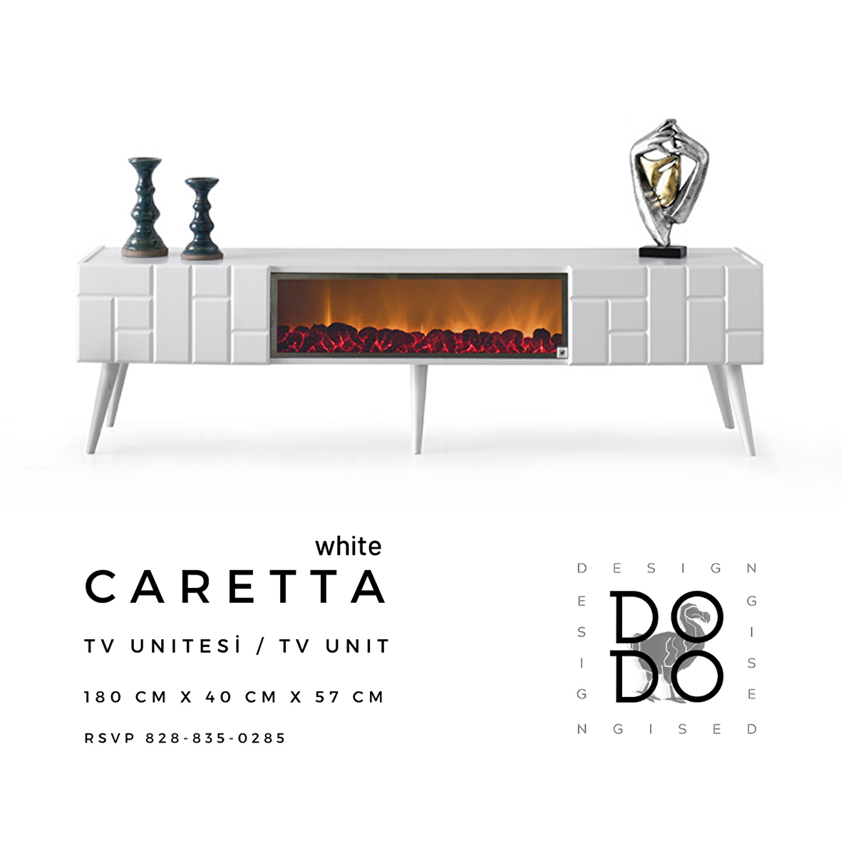 CARETTA TV ÜNİTESİ BEYAZ