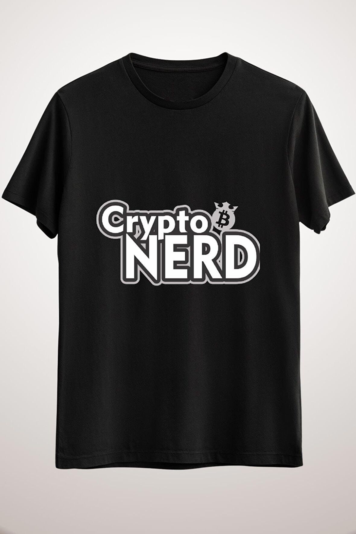 Unisex Siyah Crypto Nerd Classic T-shirt