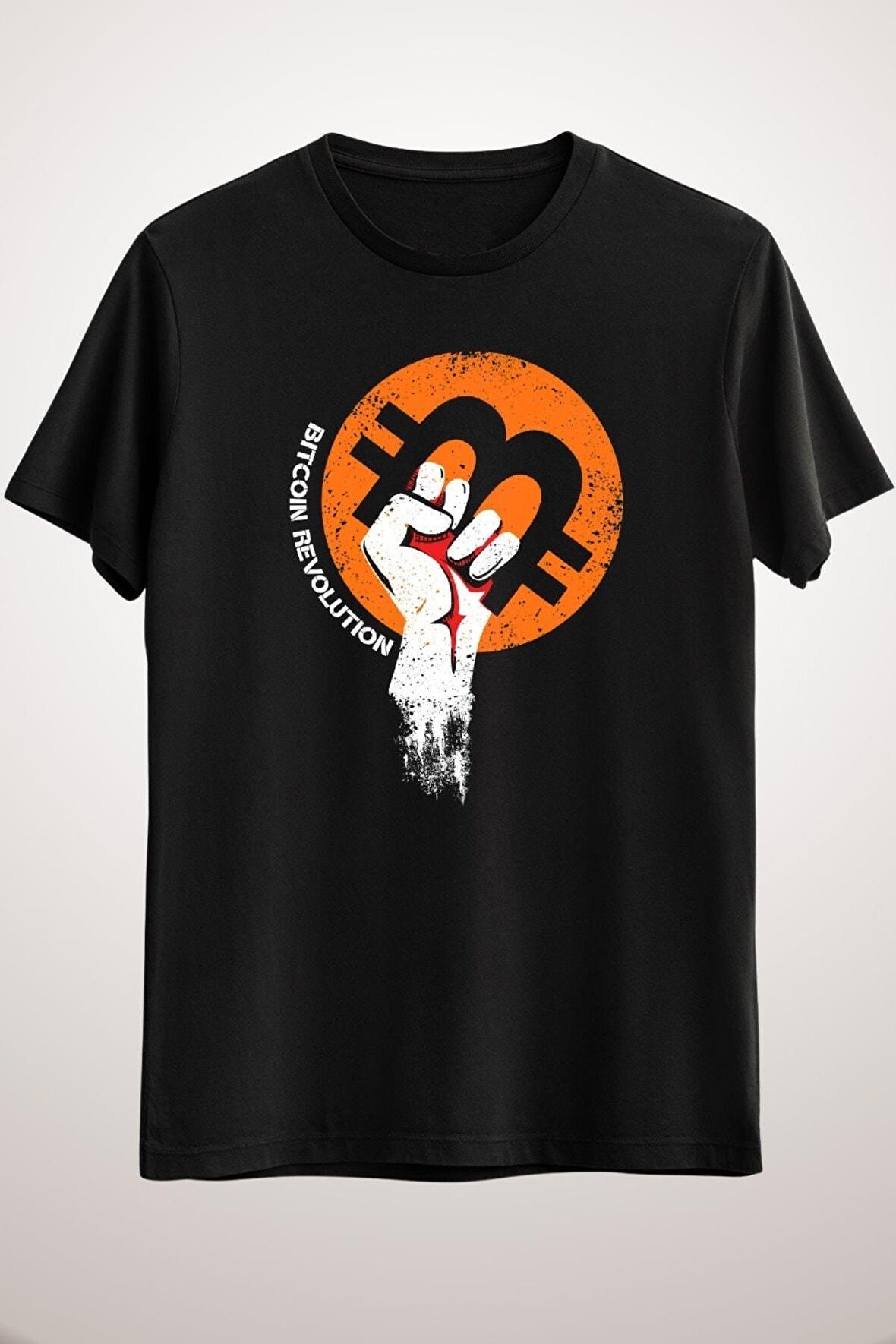 Unisex Siyah Crypto T-shirt. Cryptocurrency &quot;bitcoin Logo&quot; T-shirt Classic T-shirt