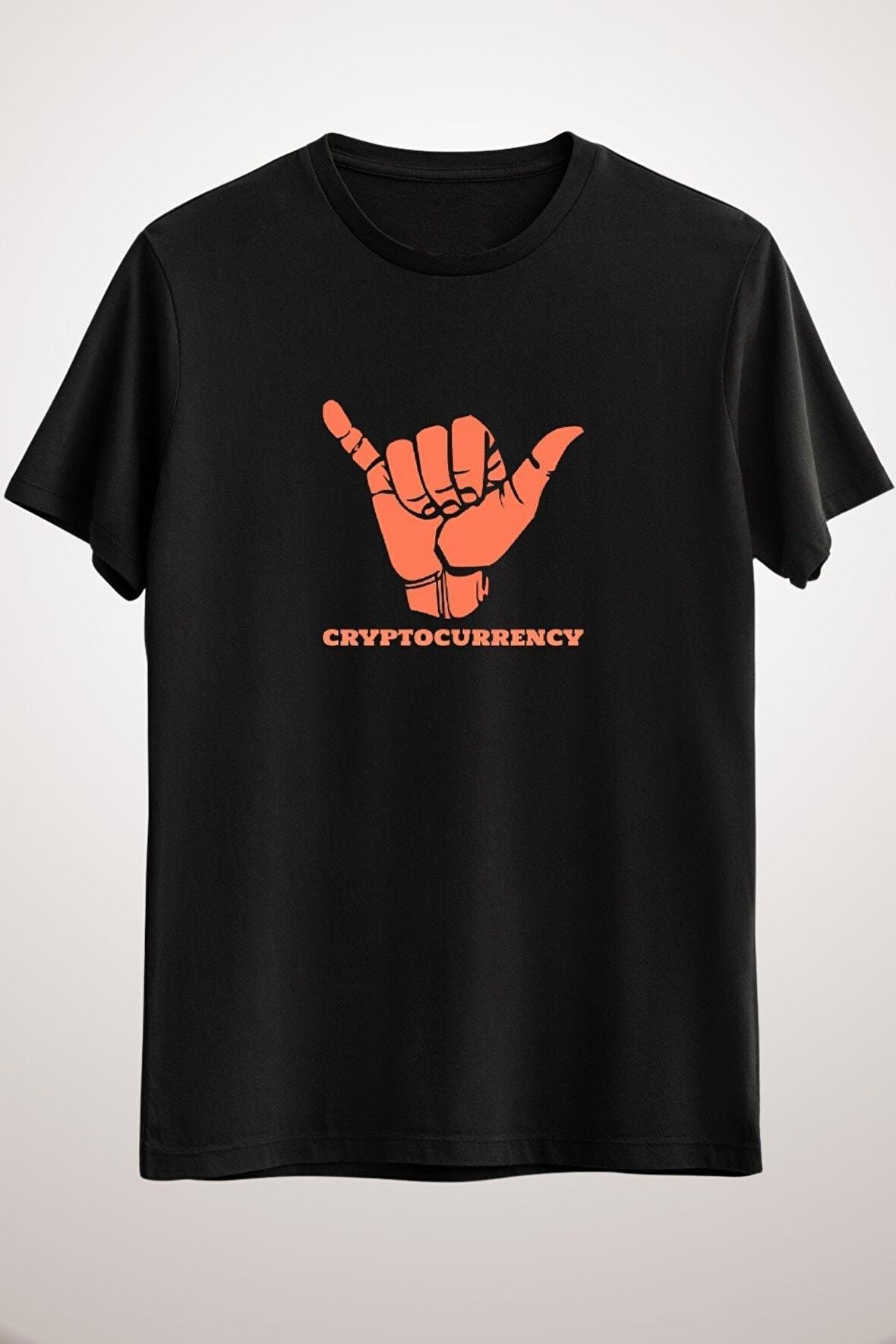 Unisex Siyah Cryptocurrency Classic T-shirt