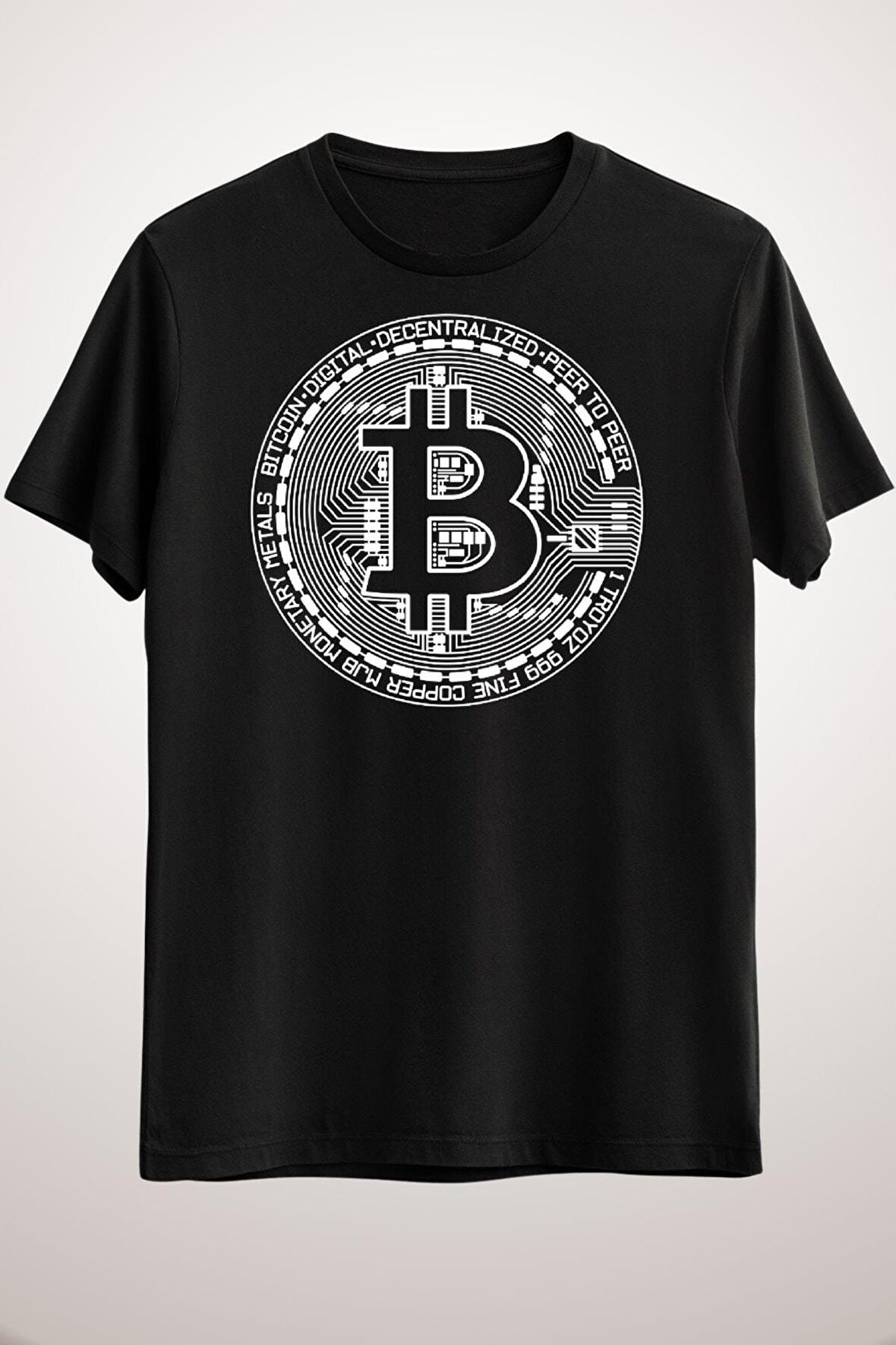 Unisex Siyah Bitcoin Classic T-shirt