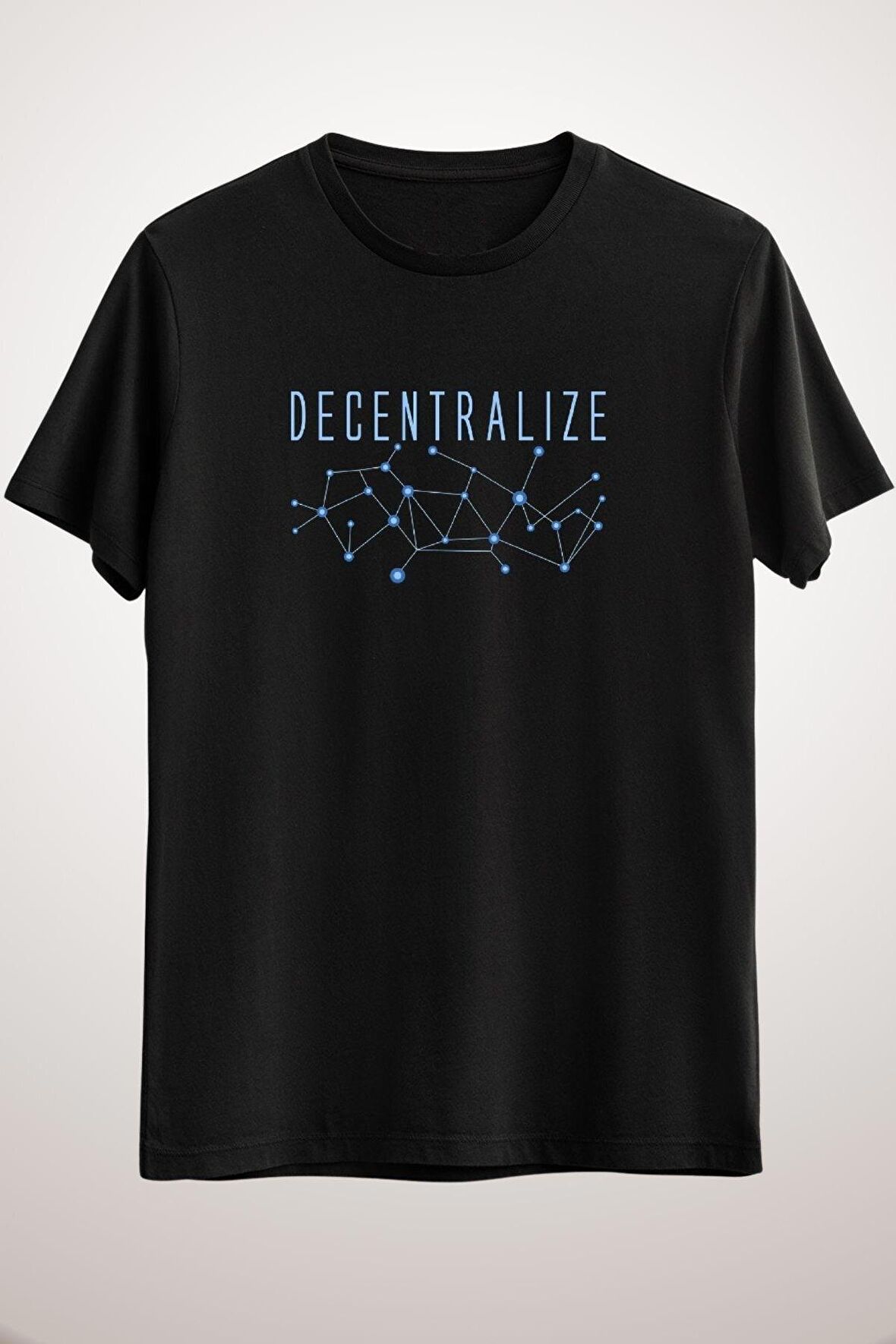 Unisex Siyah Decentralize Cryptocurrency Mining Bitcoin Blockchain Fans Classic T-shirt