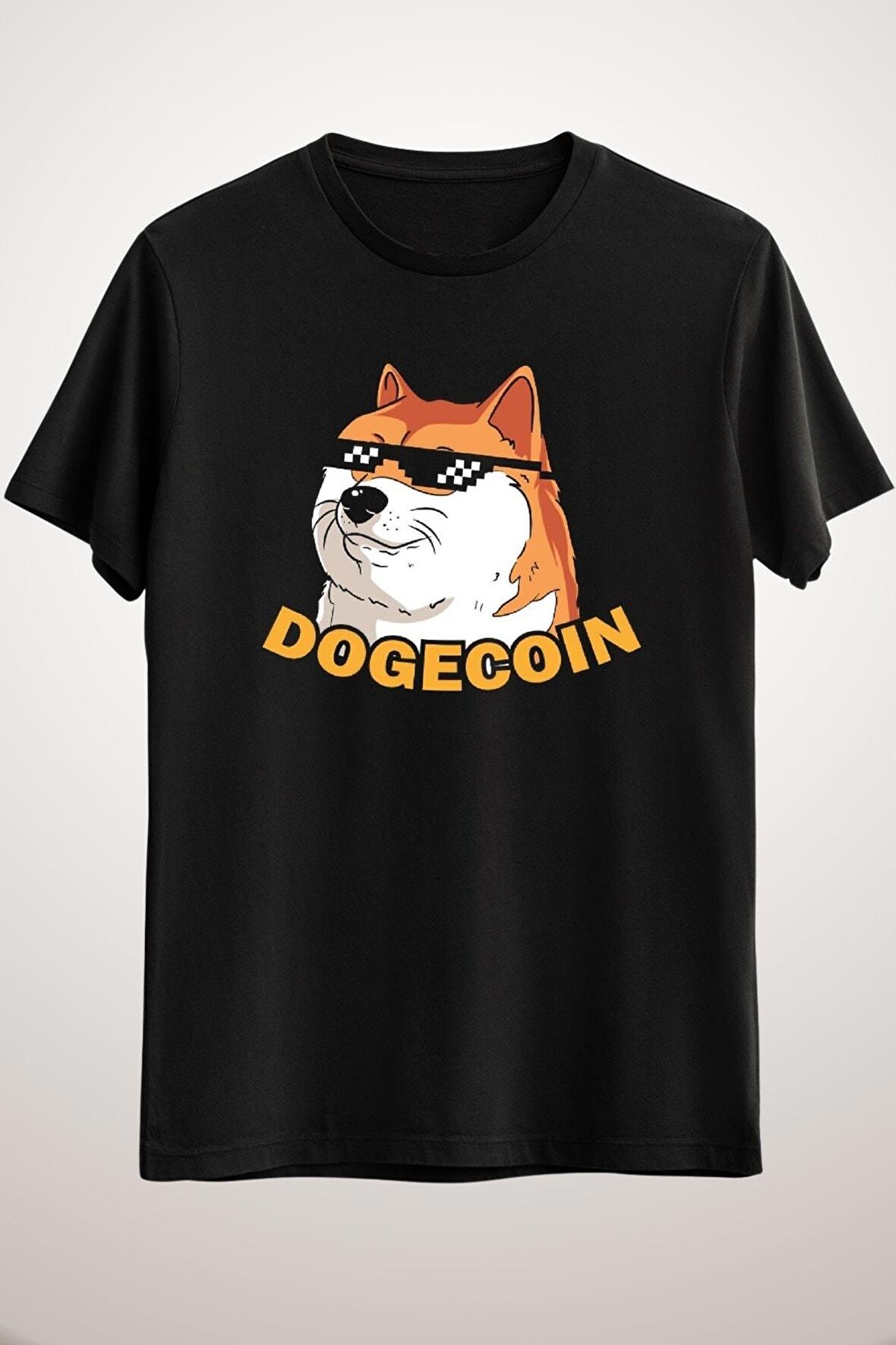 Unisex Siyah Dogecoin To The Moon Hodl Cryptocurrency Meme Trader Essential T-shirt