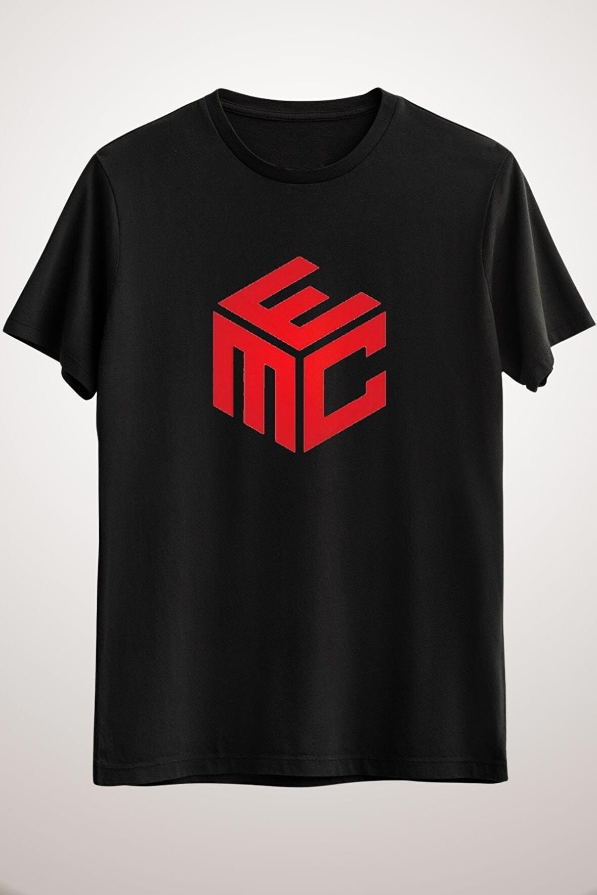 Unisex Siyah East Mids Crypto Cube Essential T-shirt