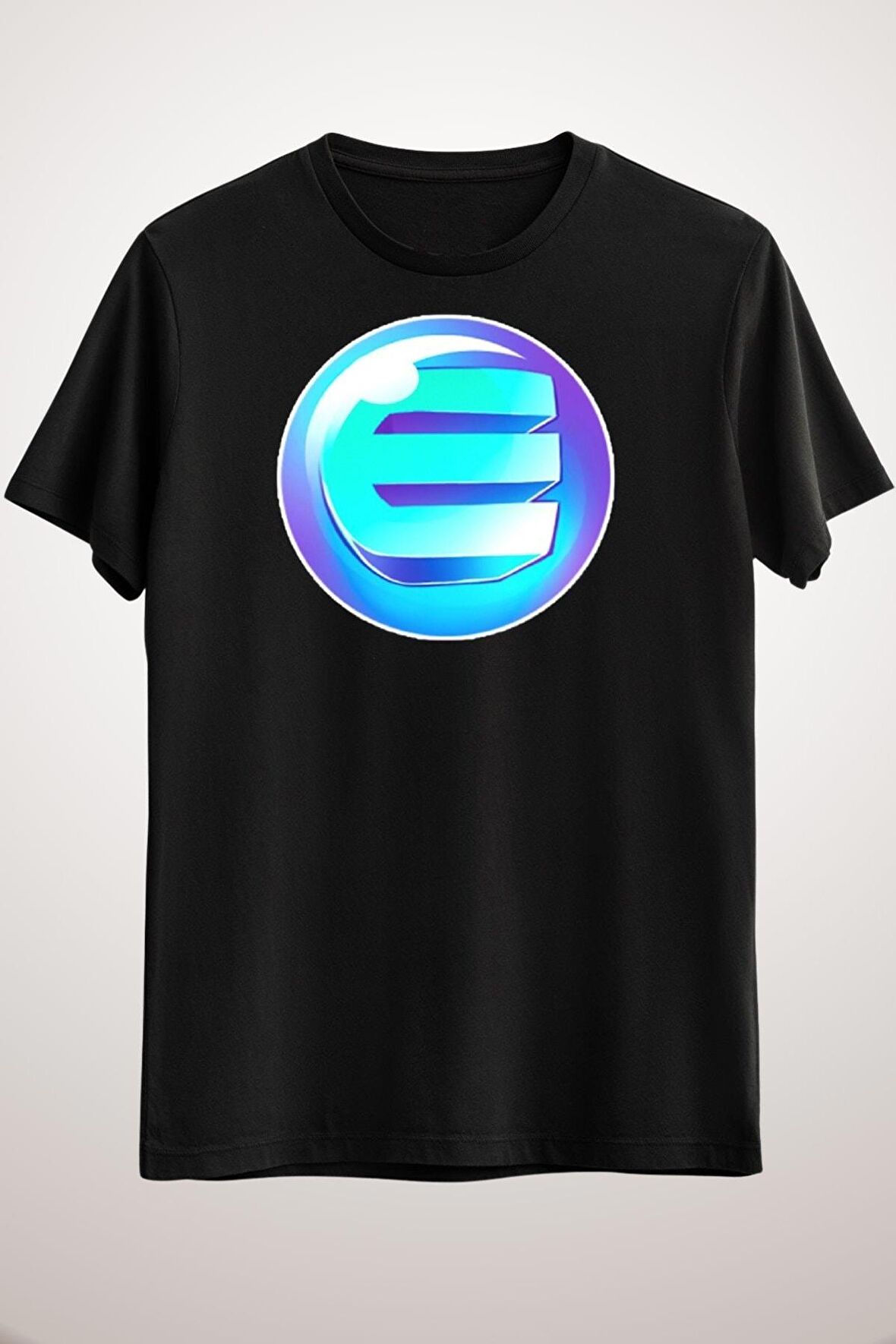 Unisex Siyah Enjin Coin Classic T-shirt