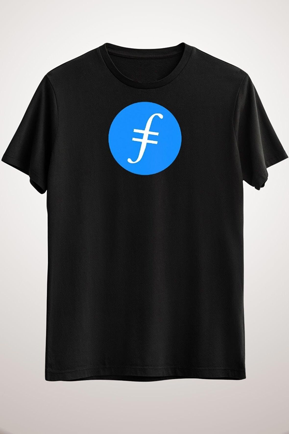 Unisex Siyah Filecoin Fıl Crypto Logo Classic T-shirt