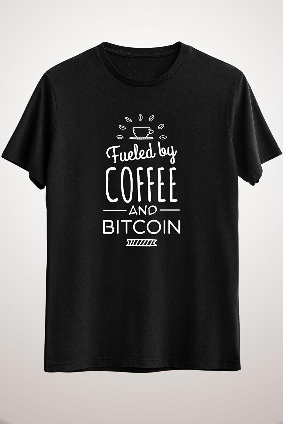 Unisex Siyah Fueled By Coffe And Bitcoin - Cryptocurrency Tshirts And Gifts Classic T-shirt