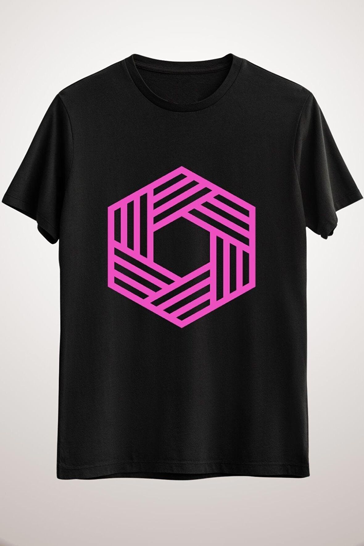 Unisex Siyah Hex Crypto Classic T-shirt