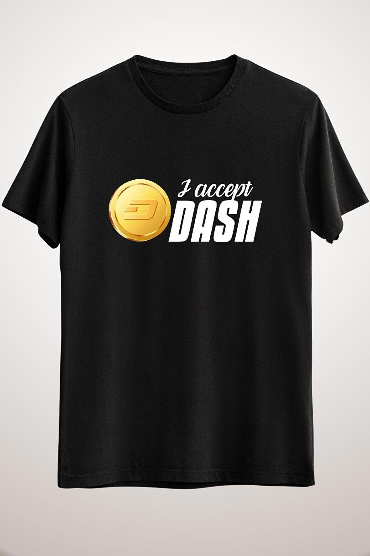 Unisex Siyah I Accept Dash (white) Essential T-shirt