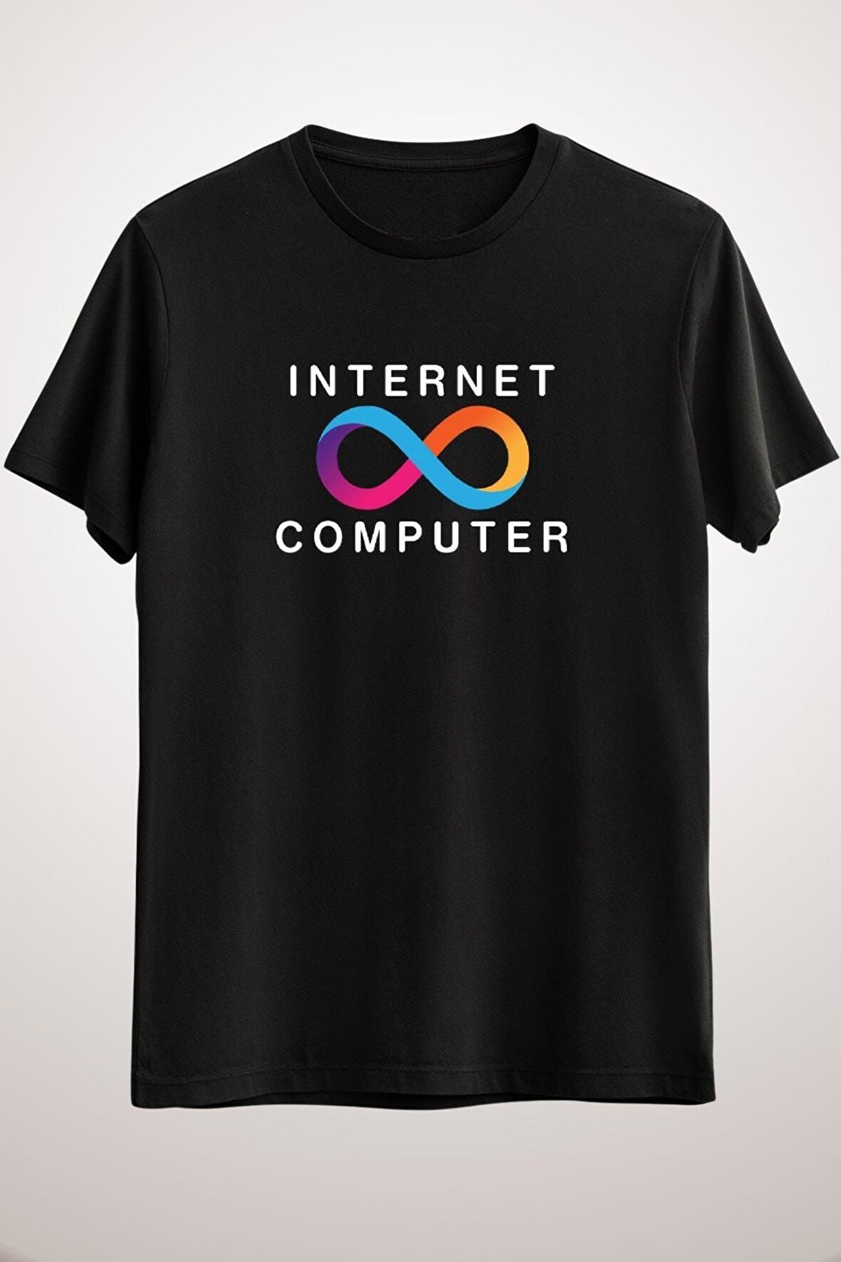 Unisex Siyah Internet Computer - Icp Essential T-shirt