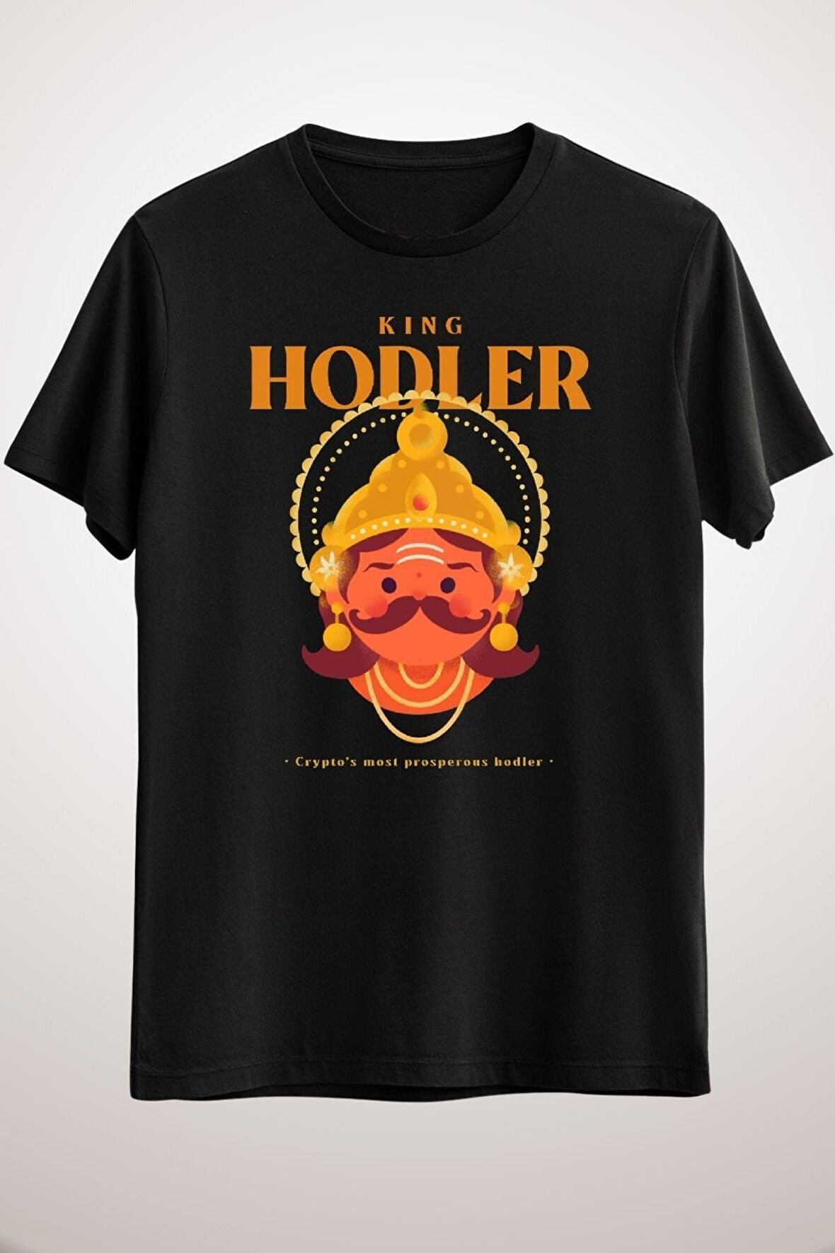 Unisex Siyah King Hodler Classic T-shirt