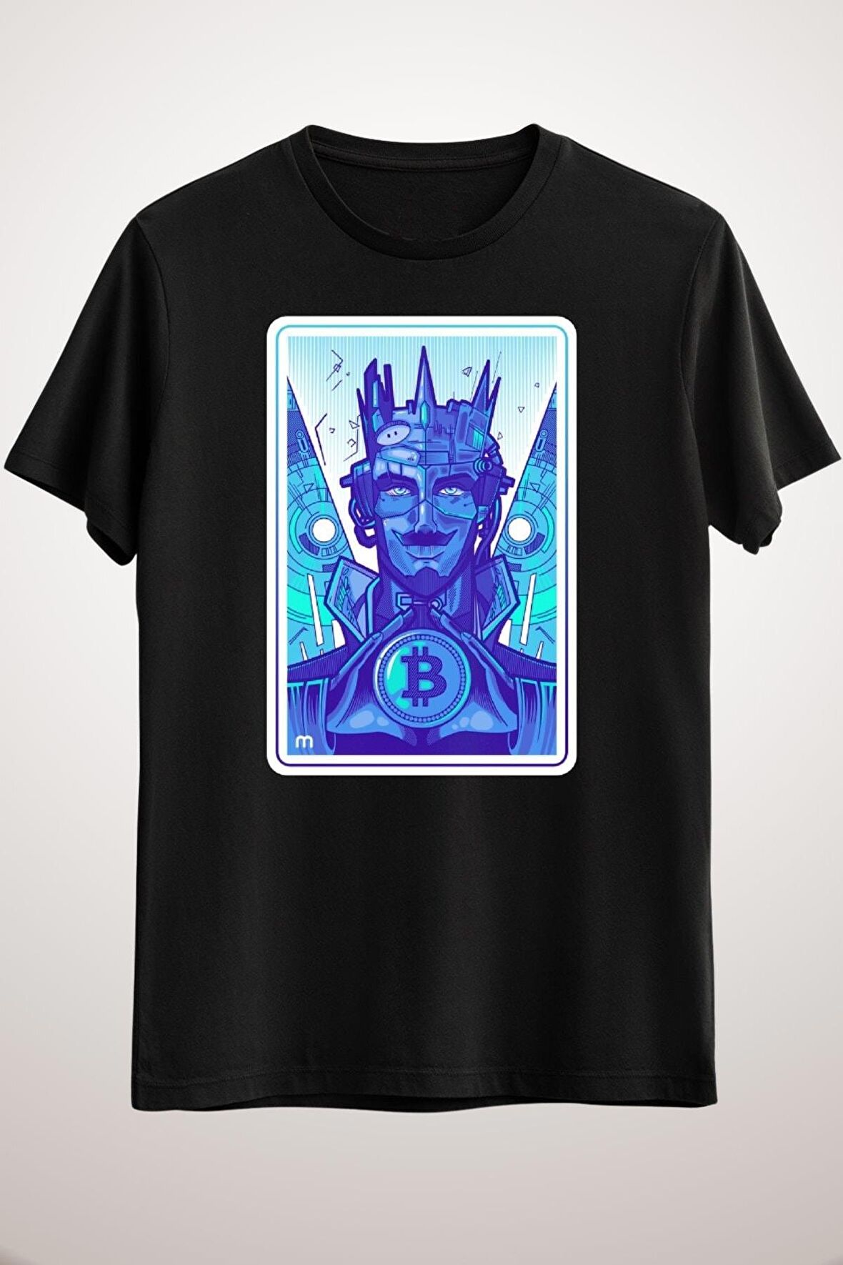 Unisex Siyah King Of Coins Premium T-shirt