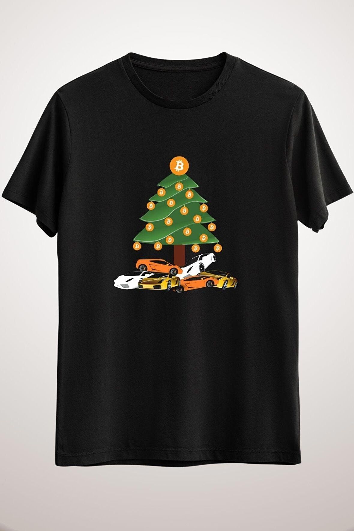 Unisex Siyah Lambo T-shirt - Merry Cryptmas Shirt - Lambo Crypto T-shirt Essential T-shirt