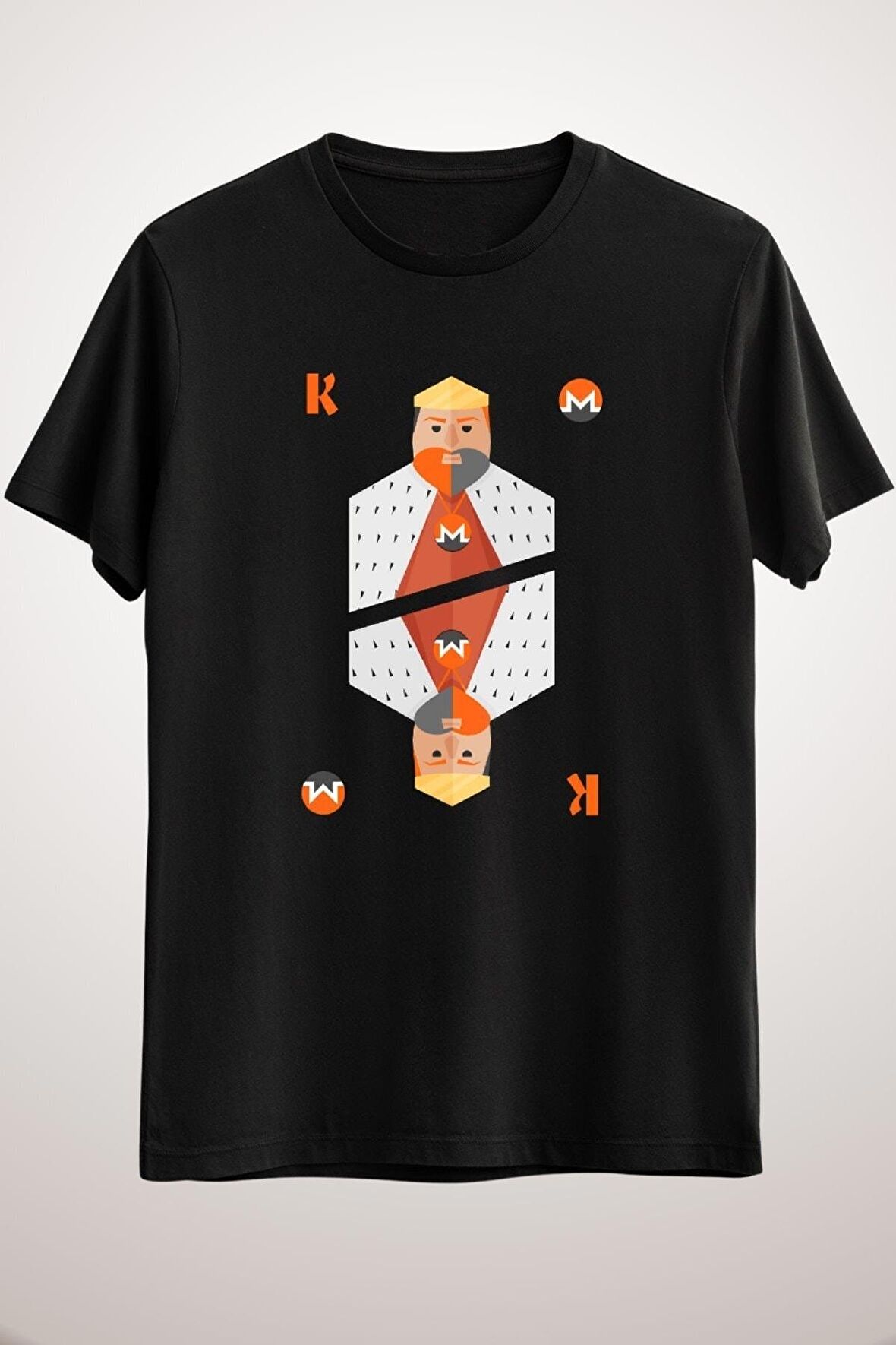 Unisex Siyah Monero Cryptocurrency King Classic T-shirt