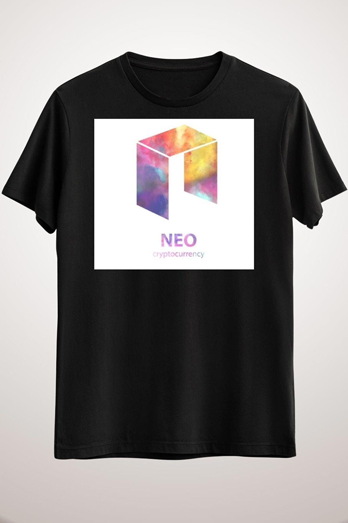 Unisex Siyah Neo Cryptocurrency Classic T-shirt