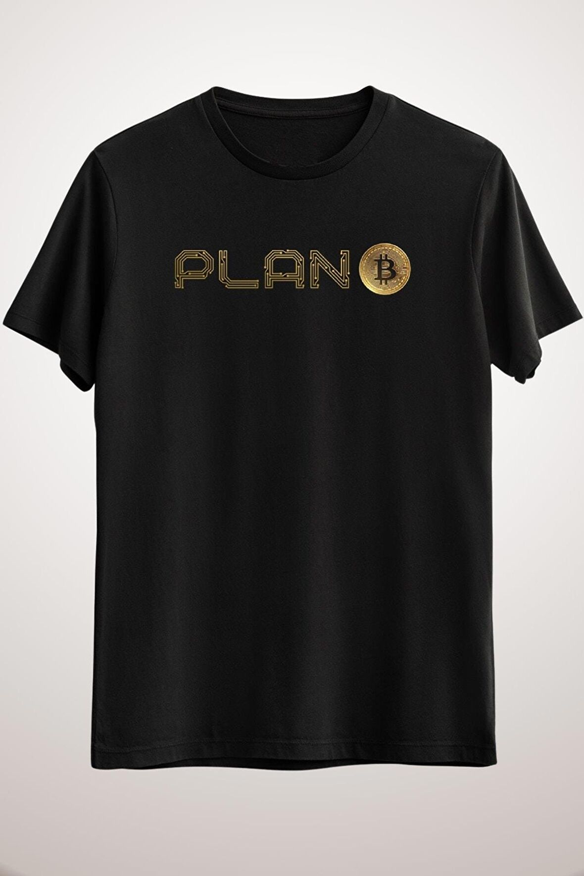 Unisex Siyah Plan B Bitcoin Classic T-shirt