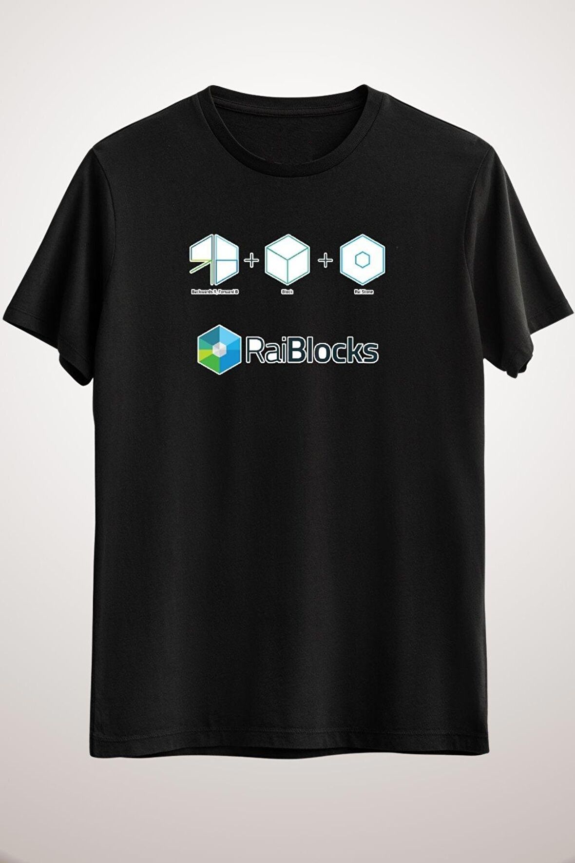 Unisex Siyah Raiblocks Xrb Essential T-shirt