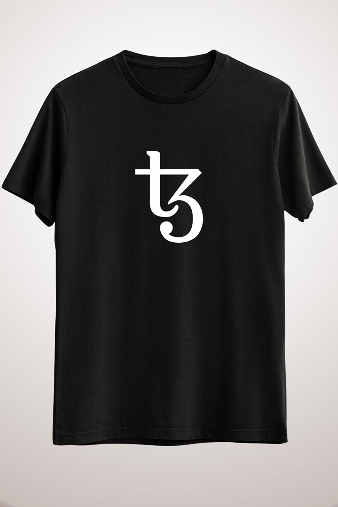 Unisex Siyah Tezos Premium T-shirt