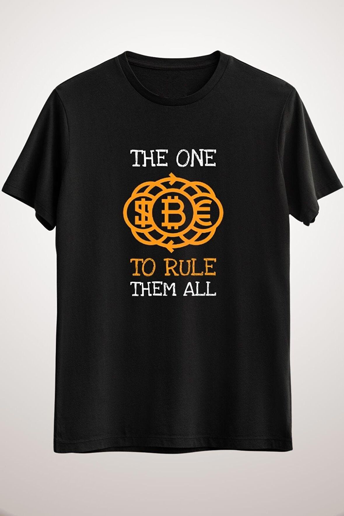 Unisex Siyah The One To Rule Them All Classic T-shirt
