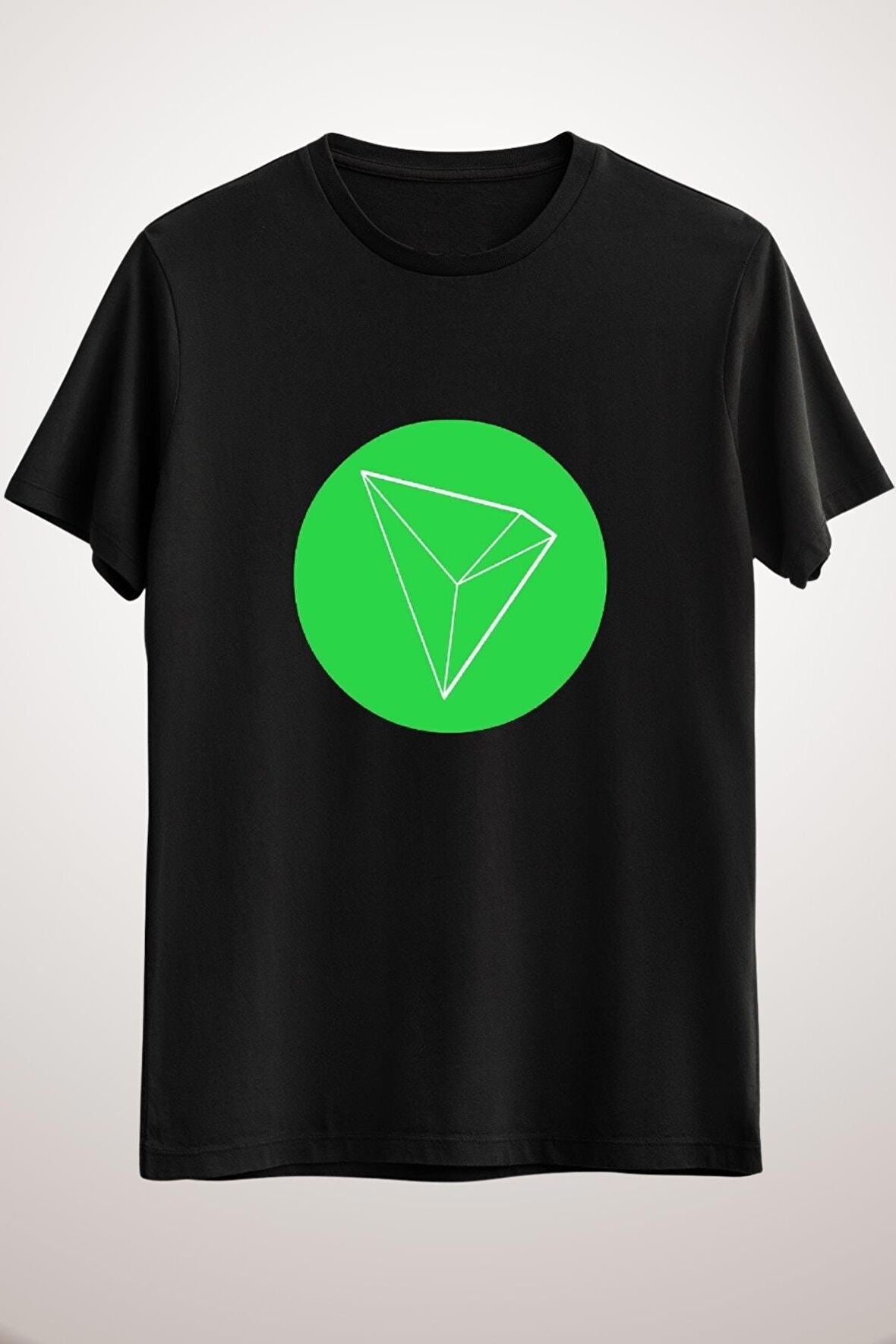Unisex Siyah Tron Trx Crypto Currency Icon - Green Classic T-shirt