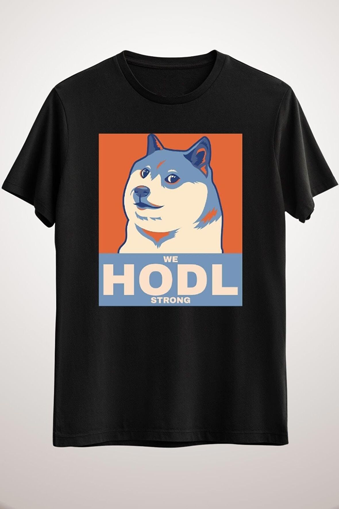 Unisex Siyah We Hodl Strong Classic T-shirt