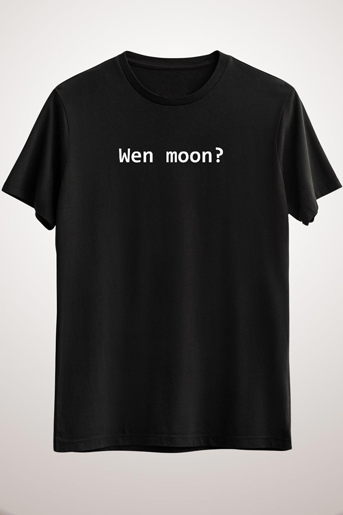 Unisex Siyah Wen Moon Blockchain Crypto Currency Cryptocurrency Essential T-shirt