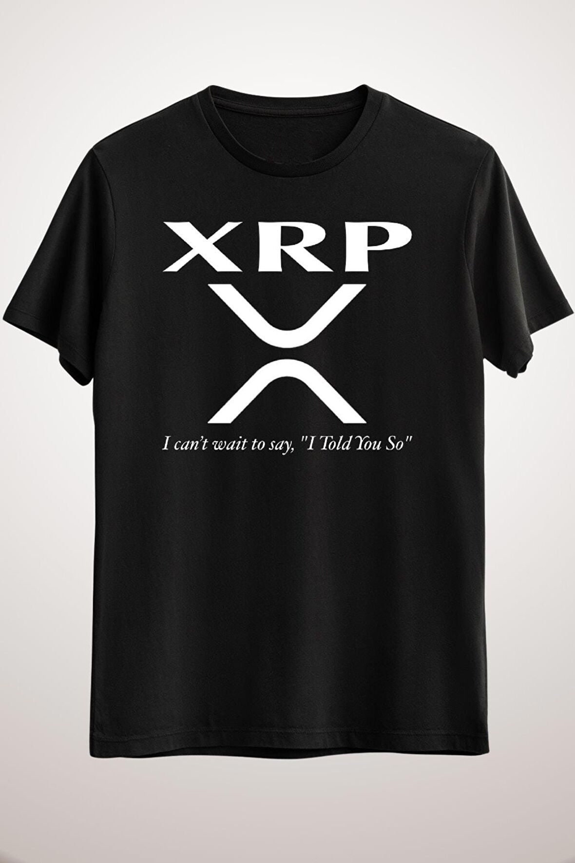 Unisex Siyah Xrp Crypto Token Hodler Classic T-shirt